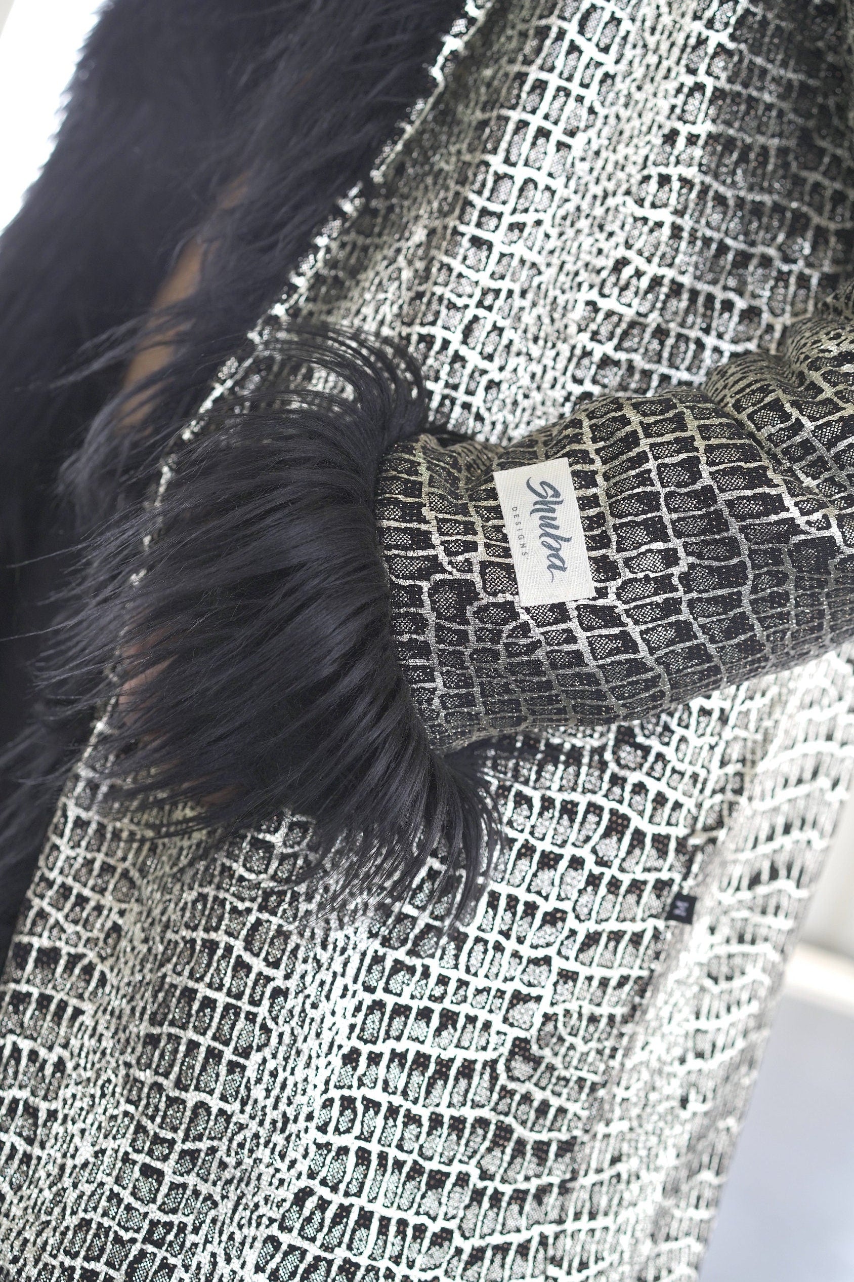 Black Wolf Fur Coat