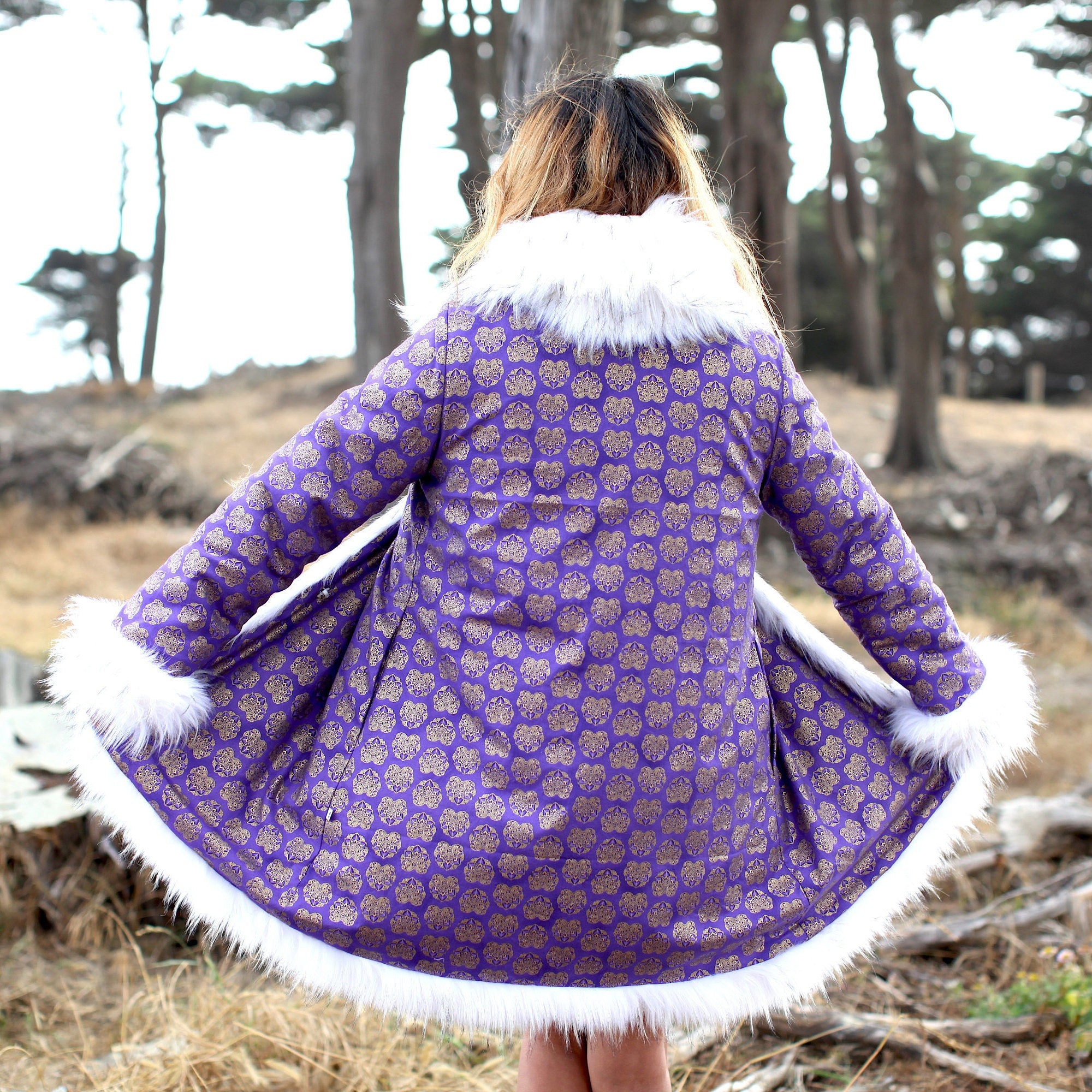 Sacred Purple Fur Coat