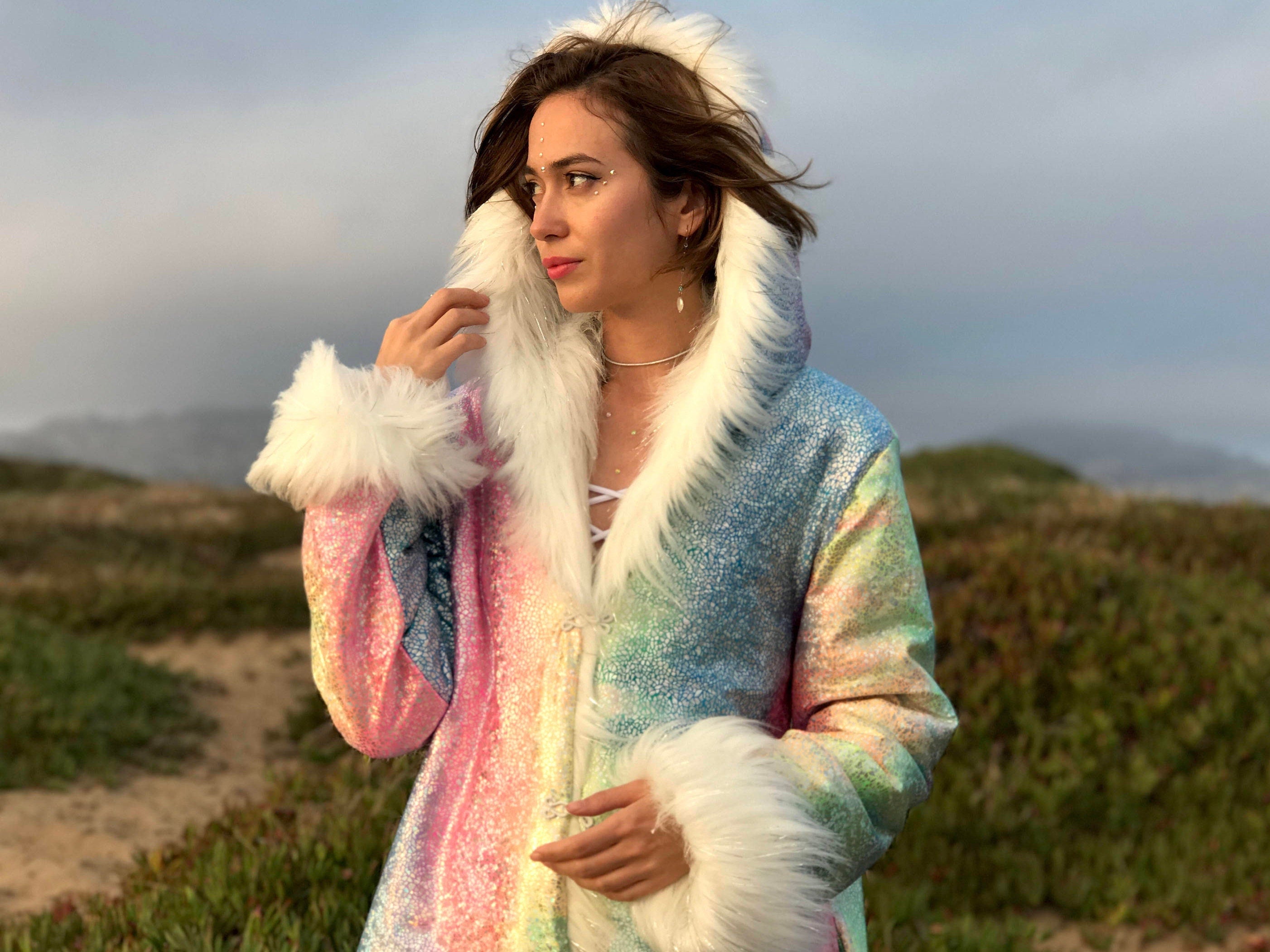 Aurora Unicorn Faux Fur Coat