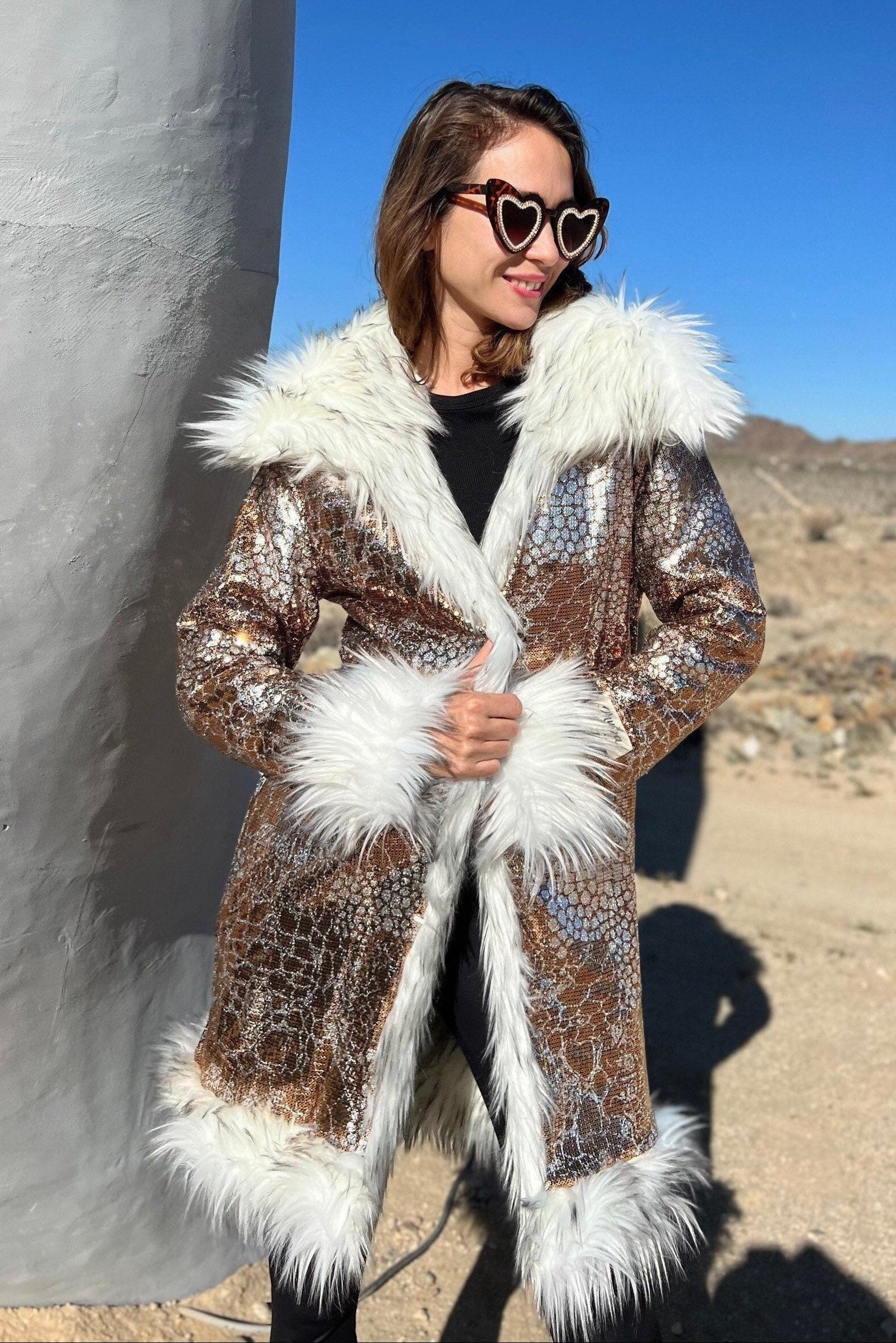 Golden Mirage Queen Fur Coat