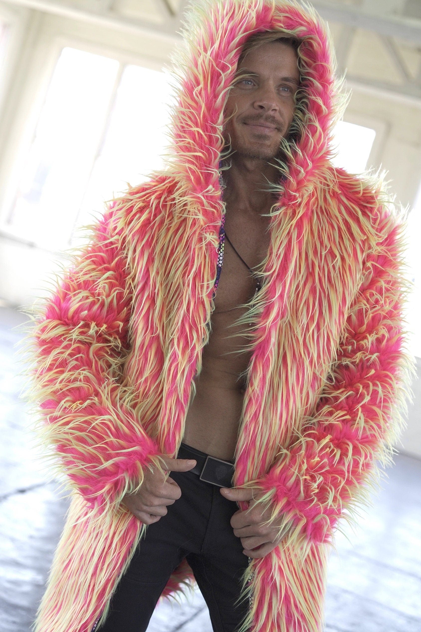 Pink Monster Fur Coat