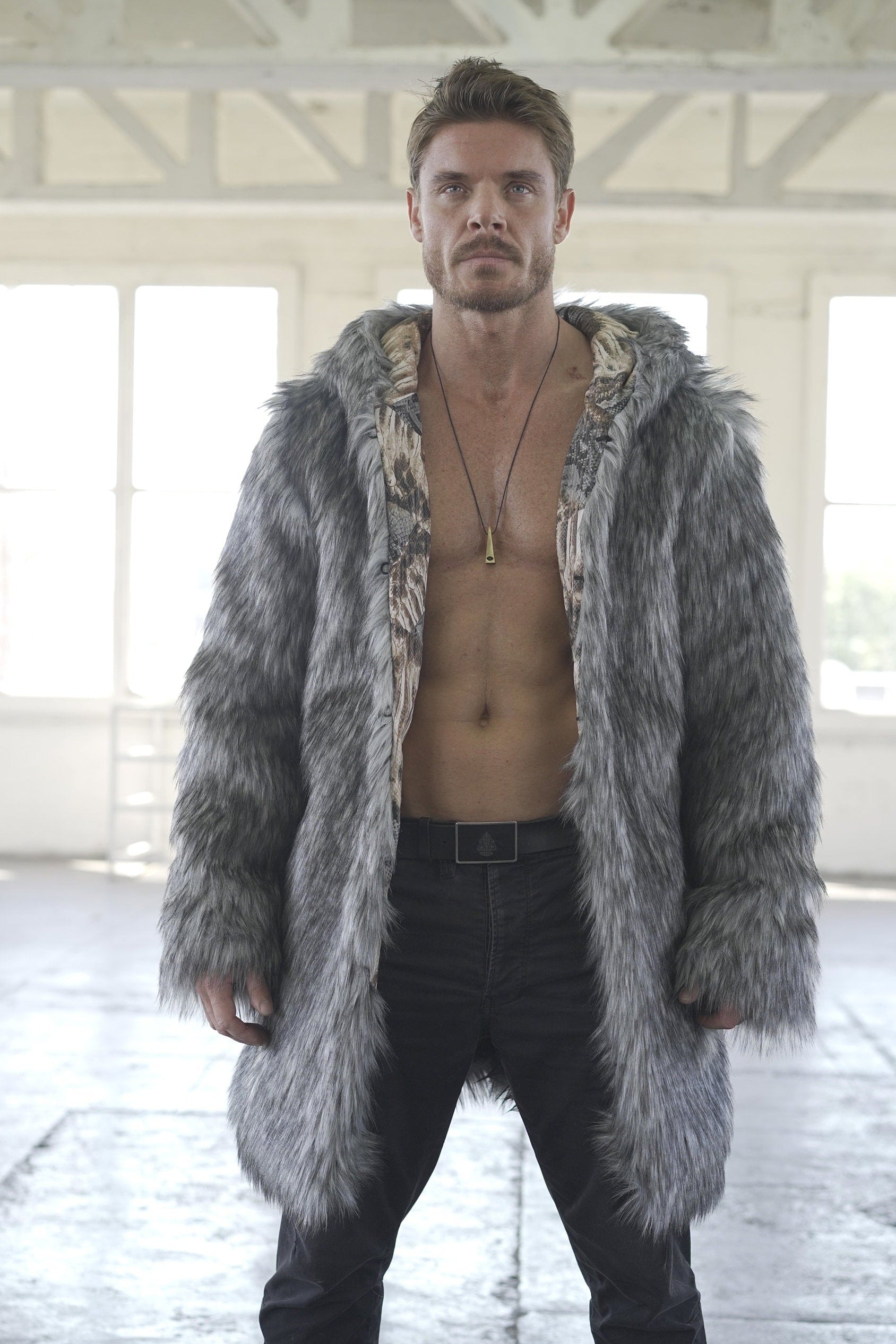 Dusty Snake Fur Coat