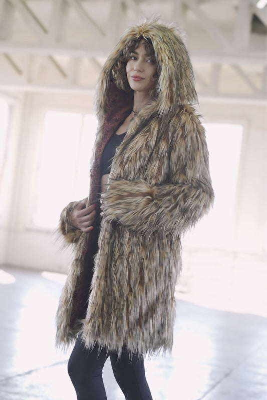 Rose Dune Fur Coat