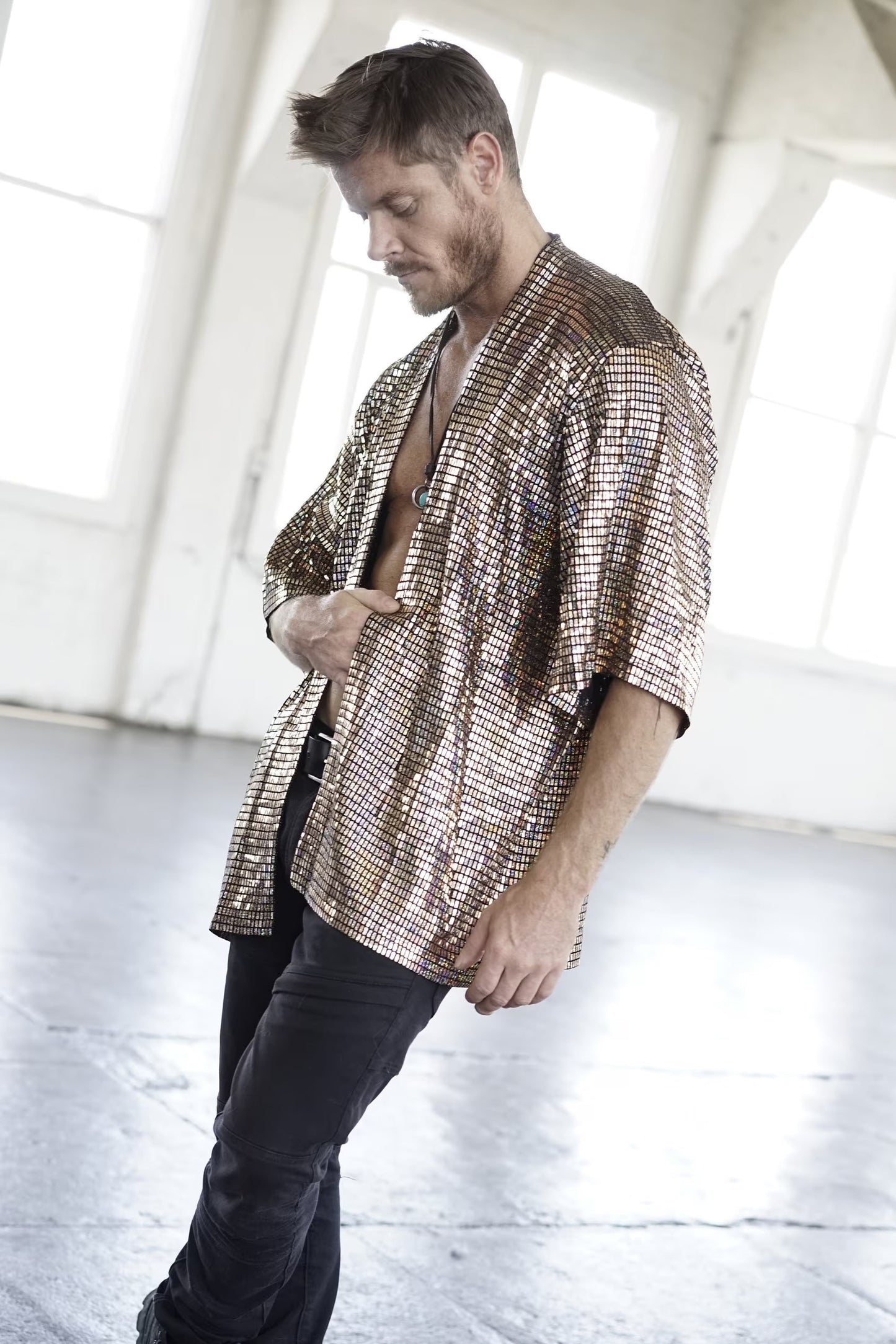 Disco Ball Gold Kimono
