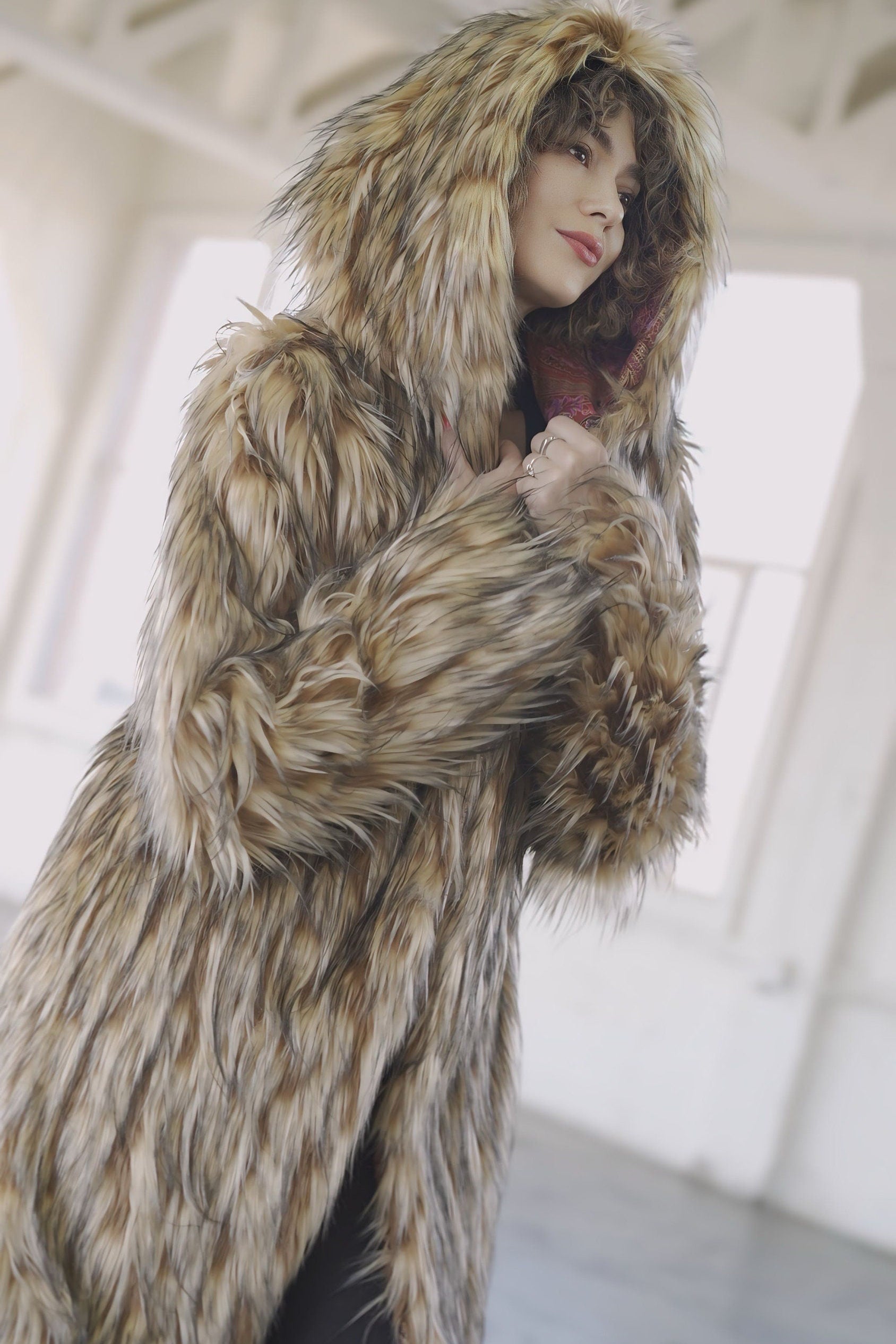 Rose Dune Fur Coat