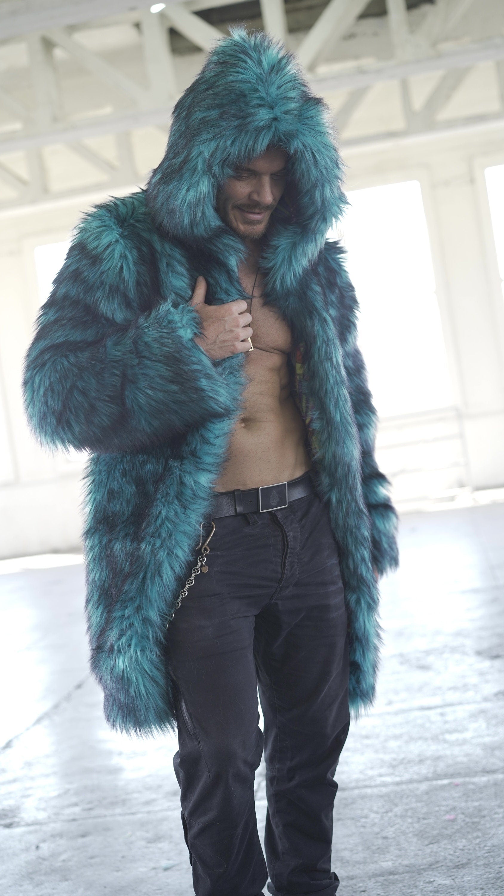 COSMIC RAVE Fur Coat