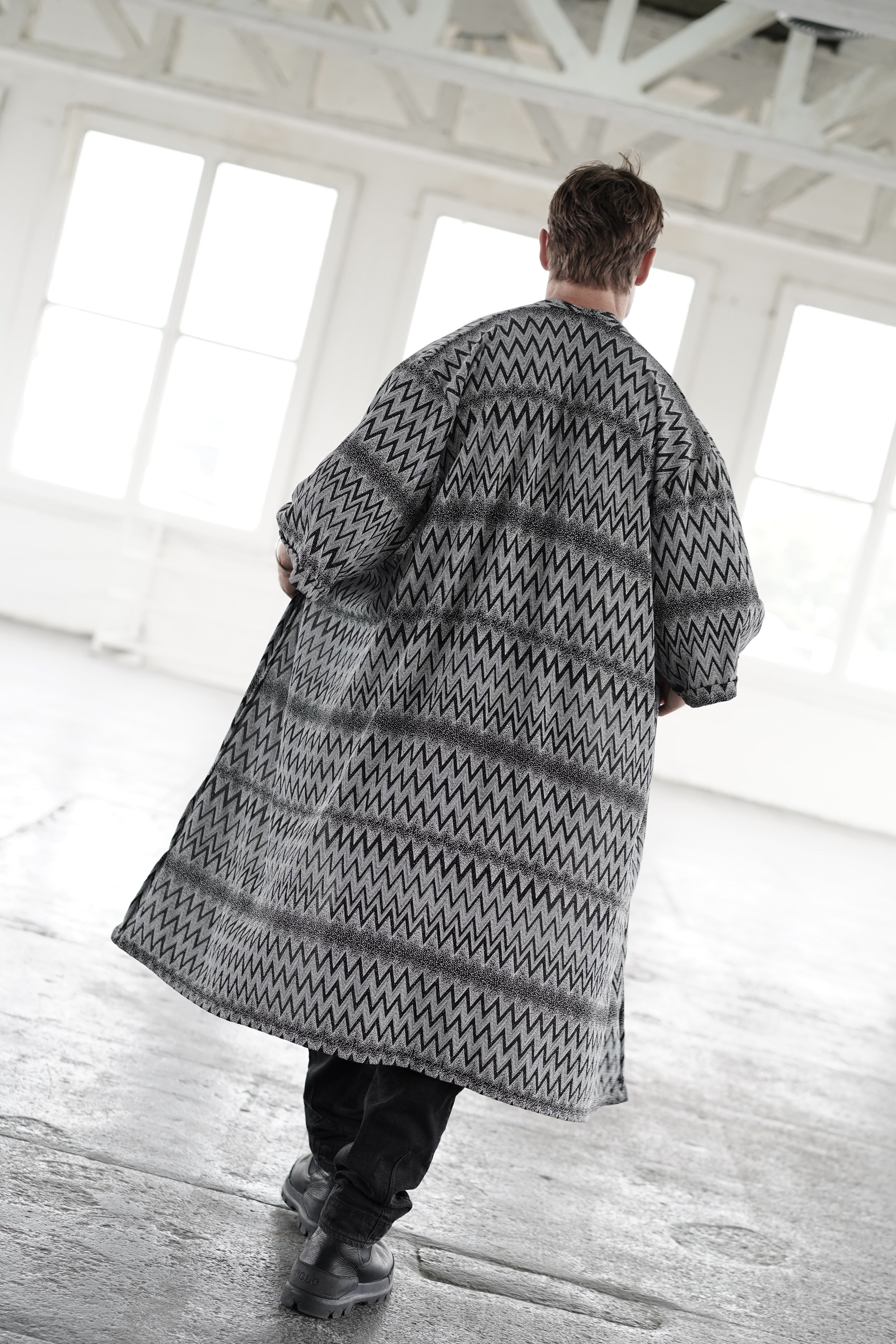 Zig Zag Long Kimono