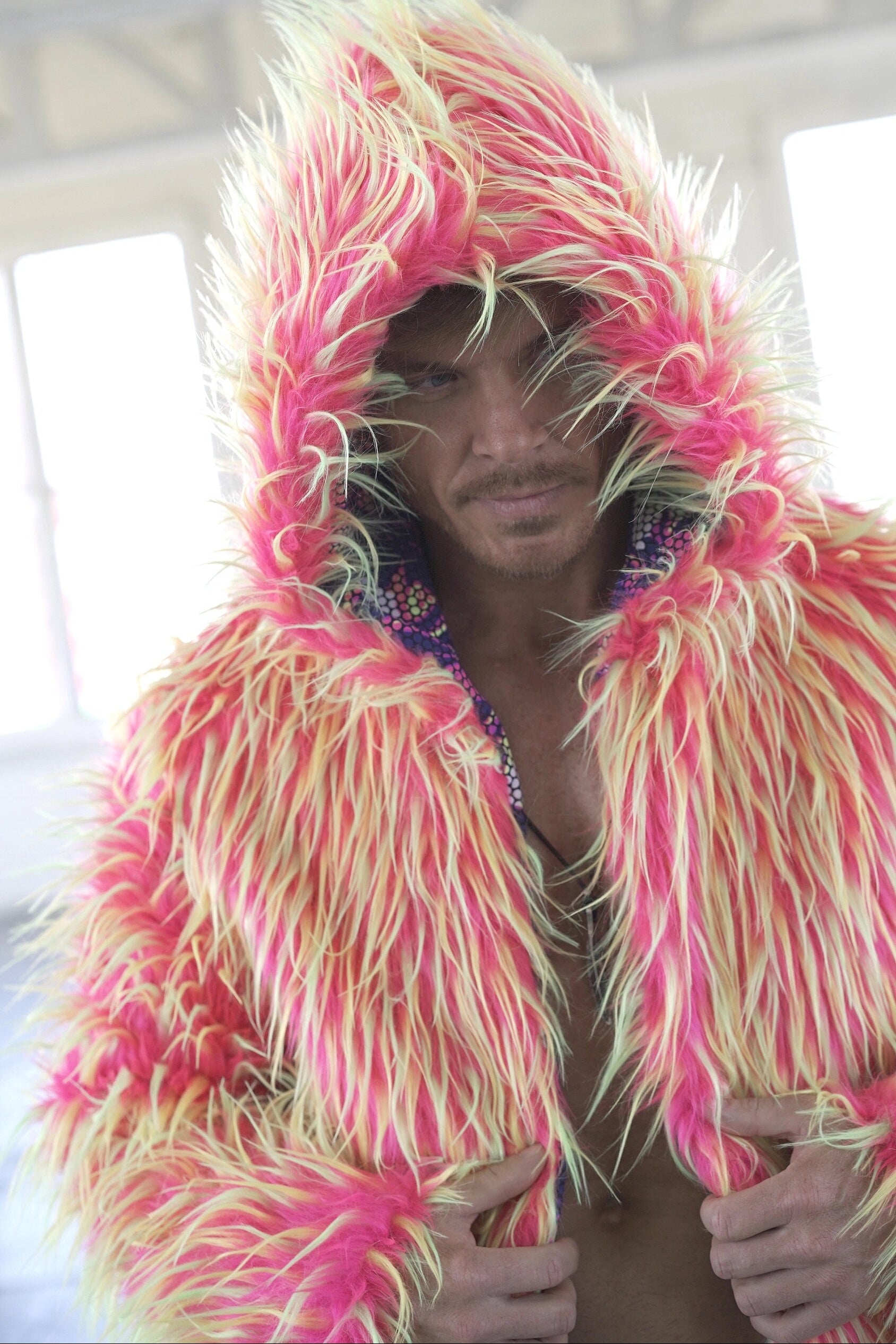 Pink Monster Fur Coat