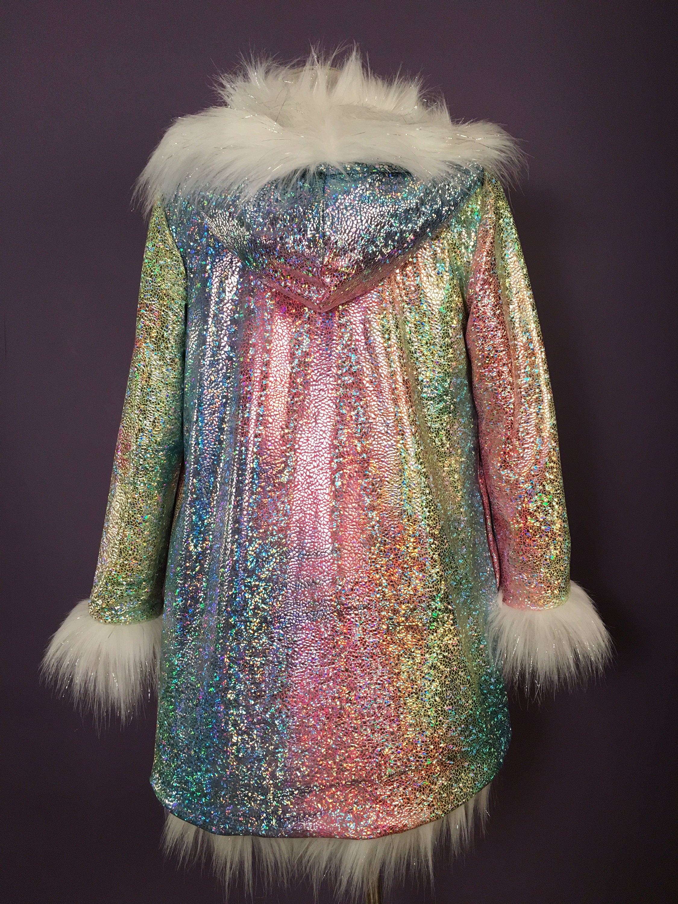 Aurora Unicorn Faux Fur Coat