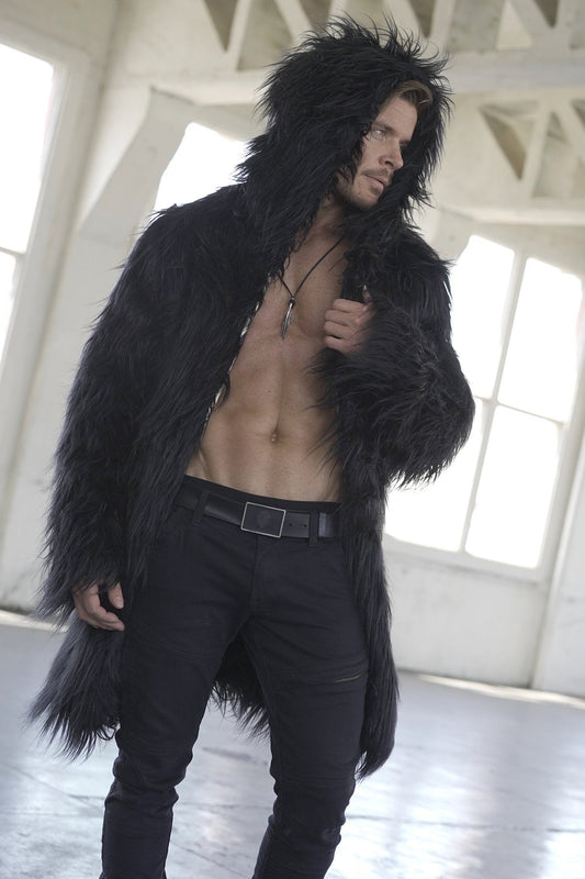 Gold Paint Fur Coat