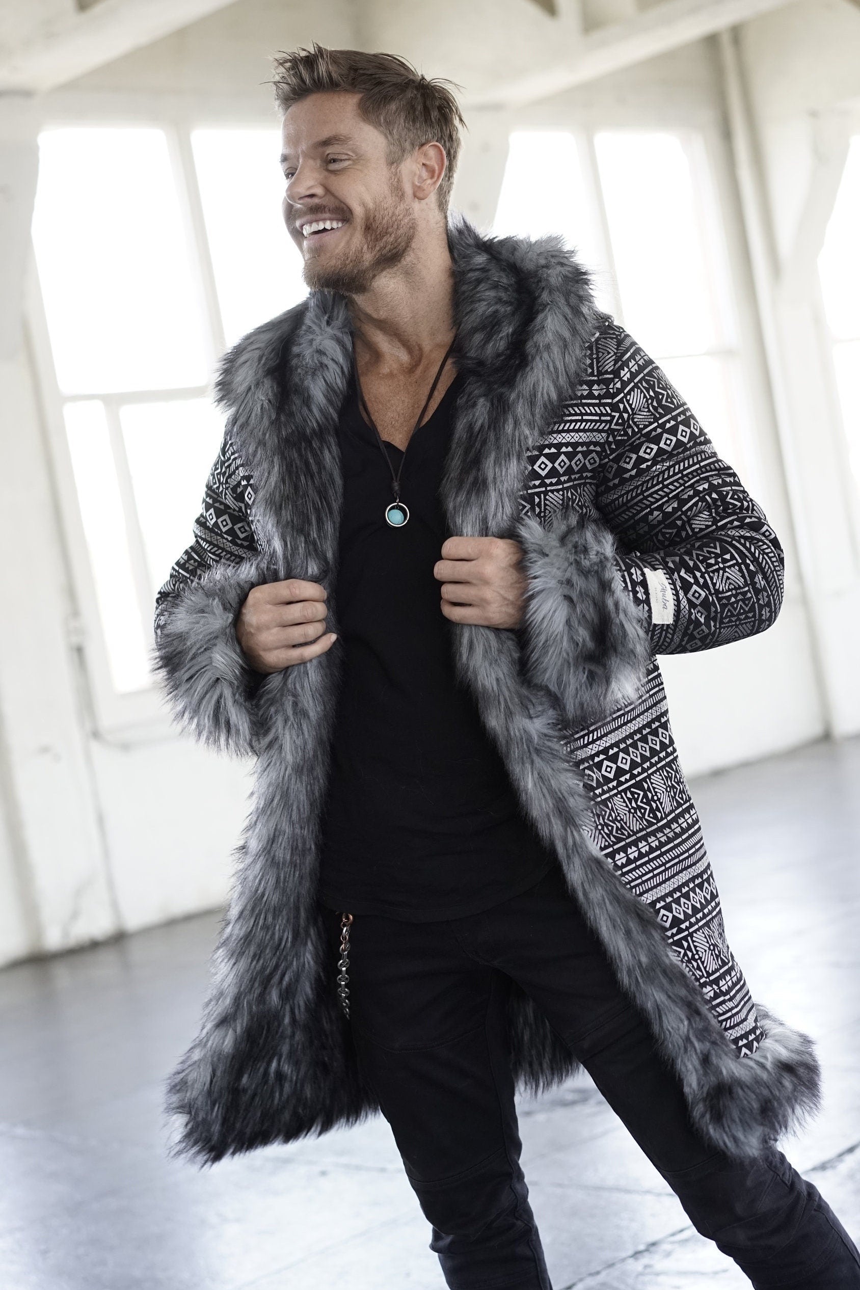 Silver Ritual Fur Coat
