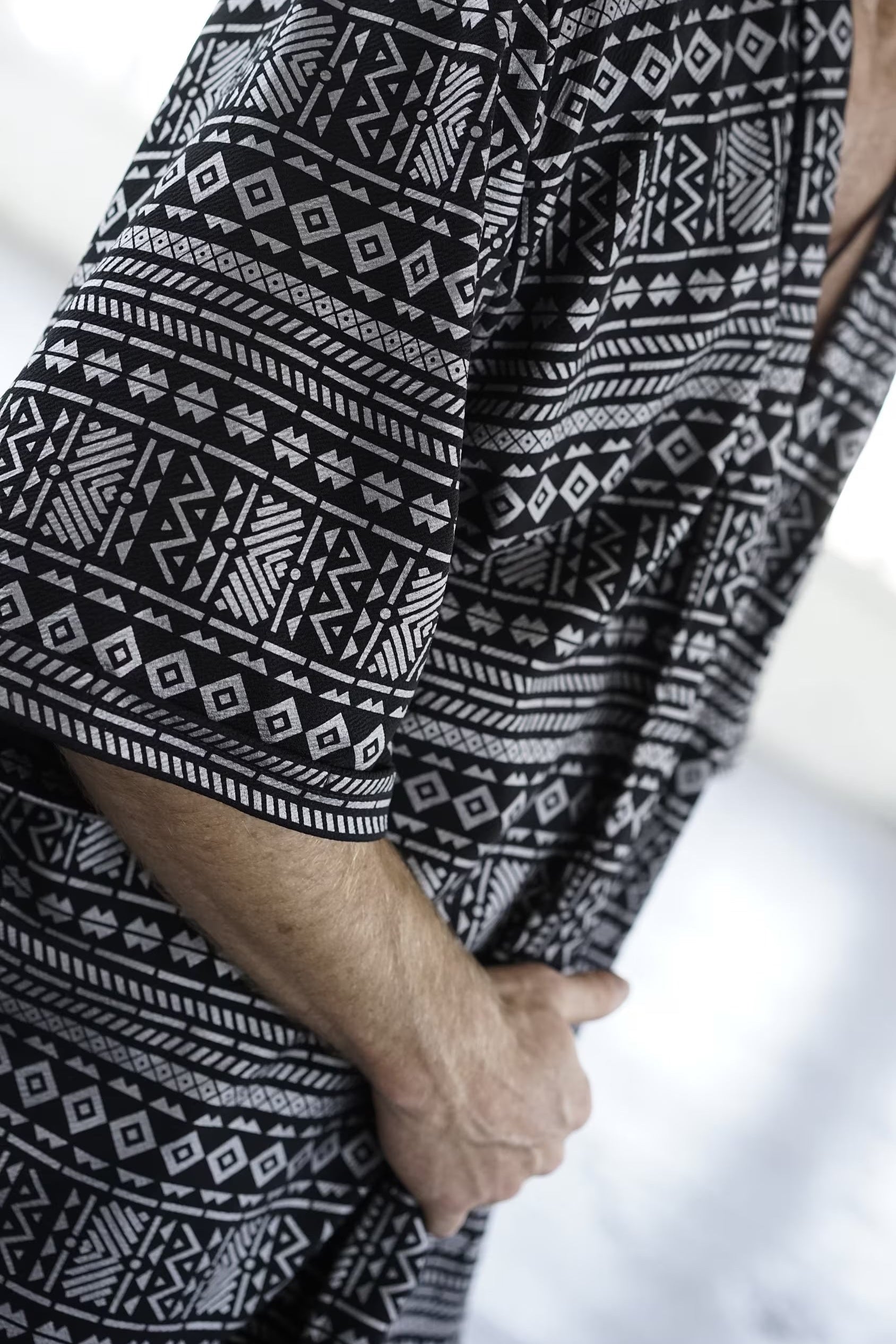 Matte Silver Tribal Kimono