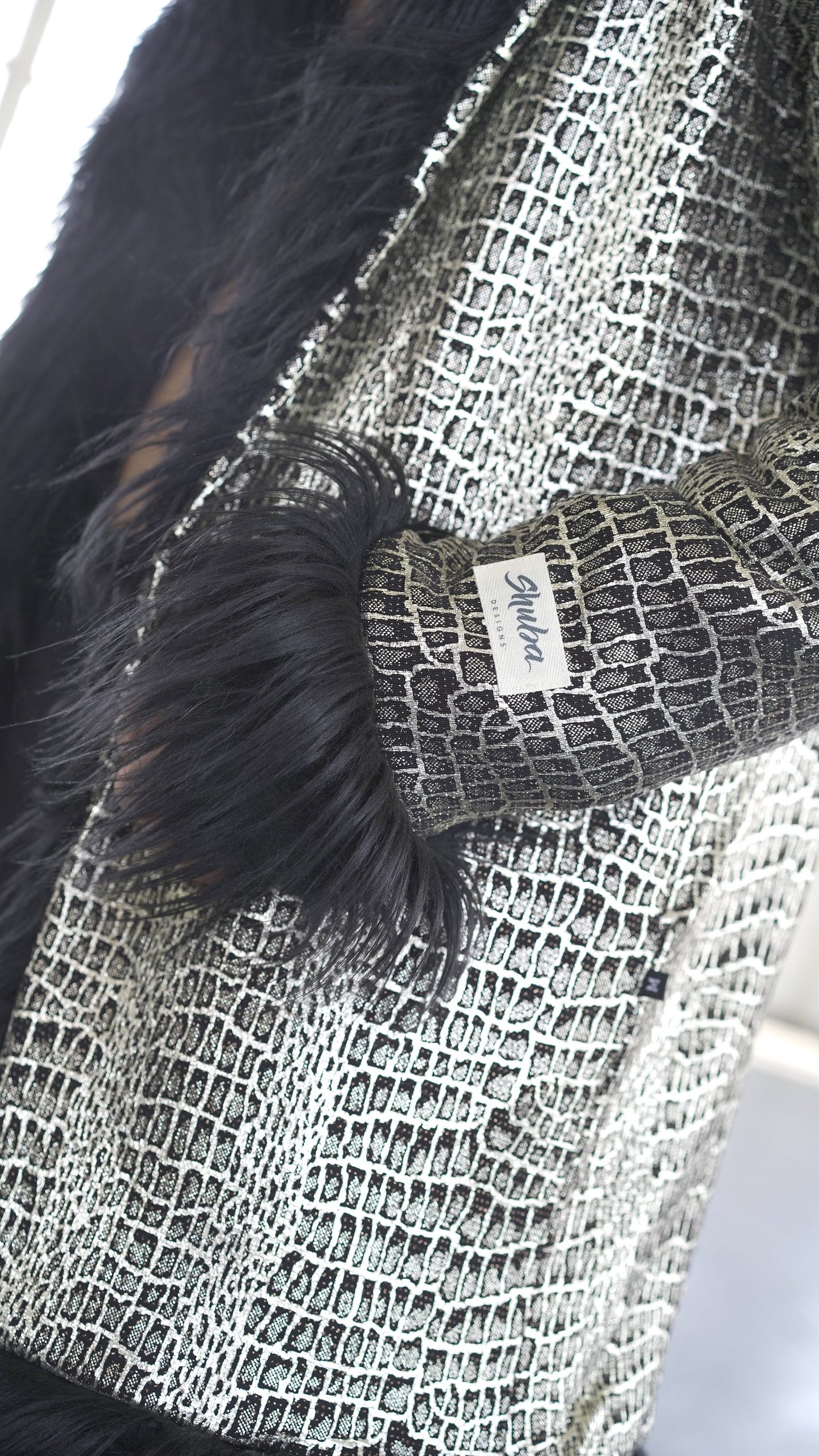 SILVER REPTILE Fur Coat