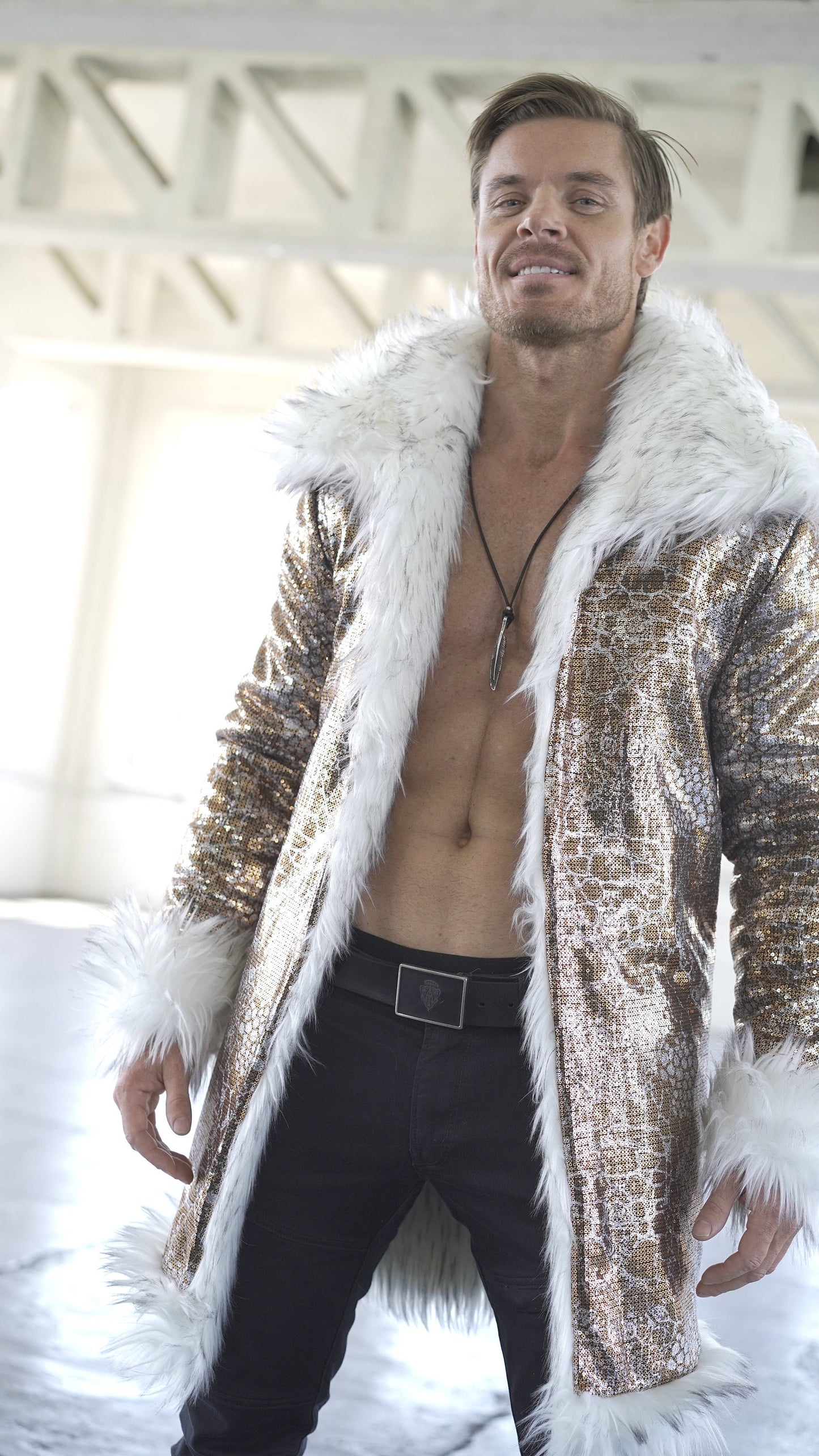 DISCO GOLD Fur Coat