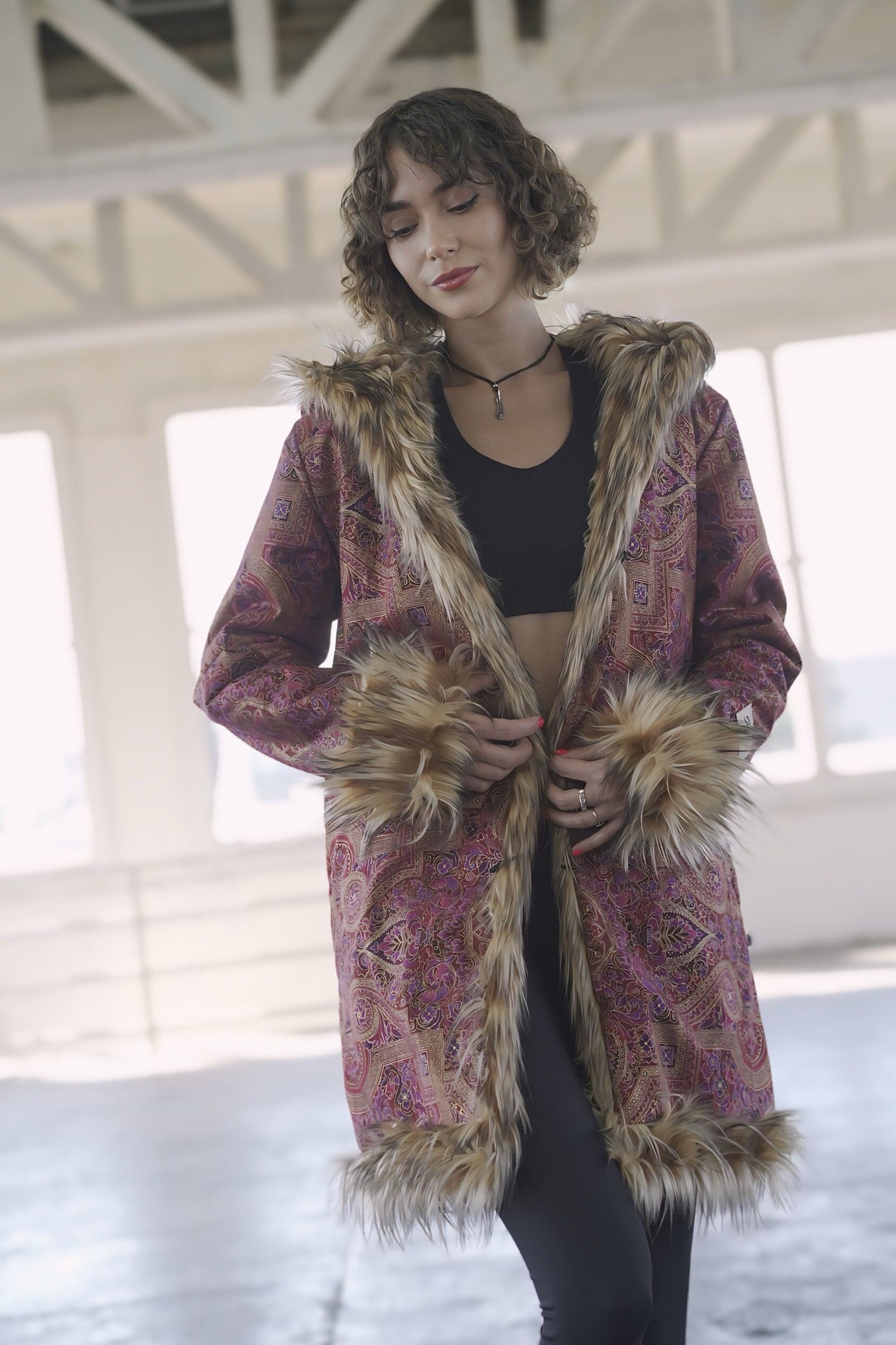 Rose Dune Fur Coat