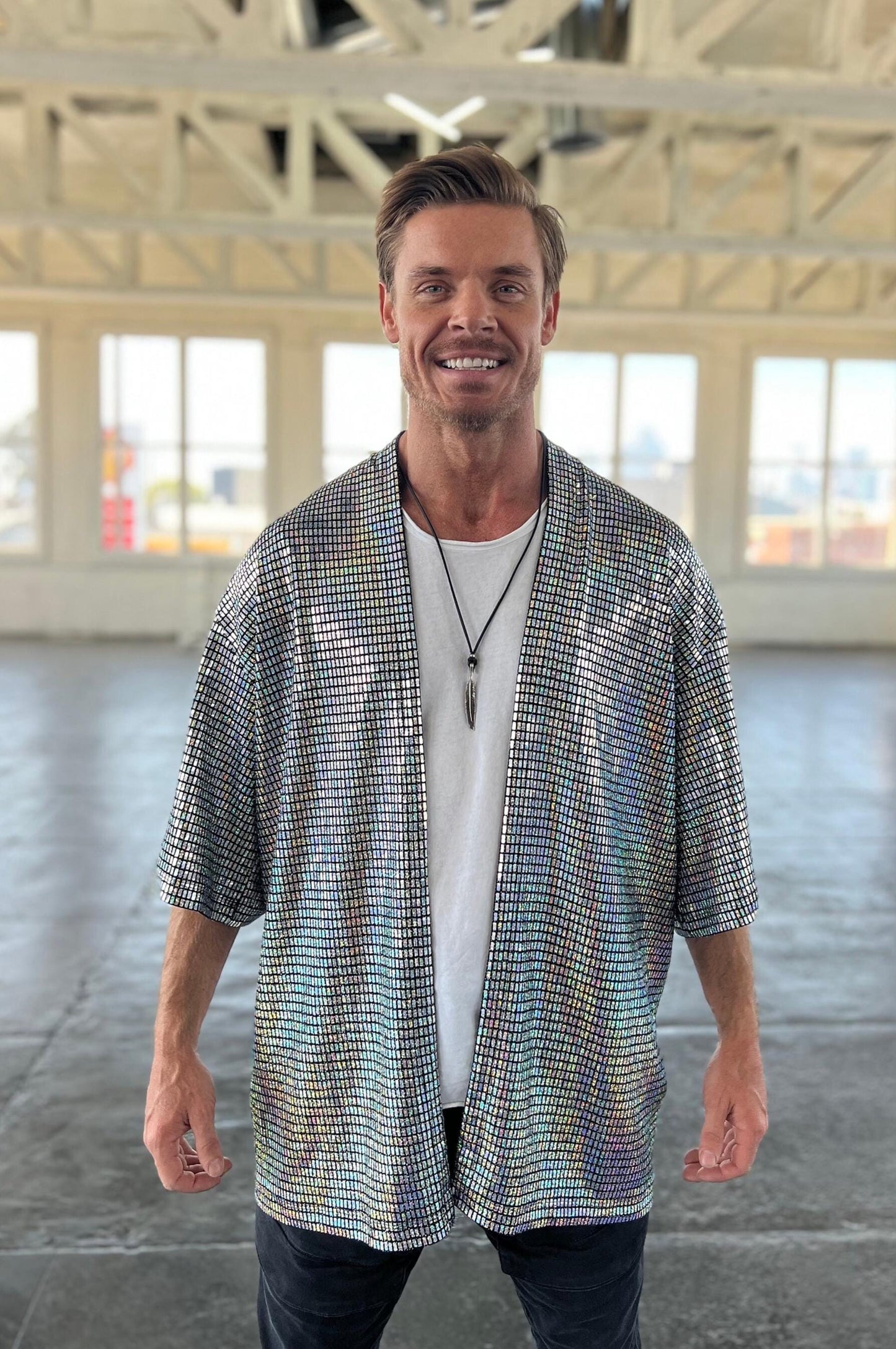 Disco Ball Silver Kimono