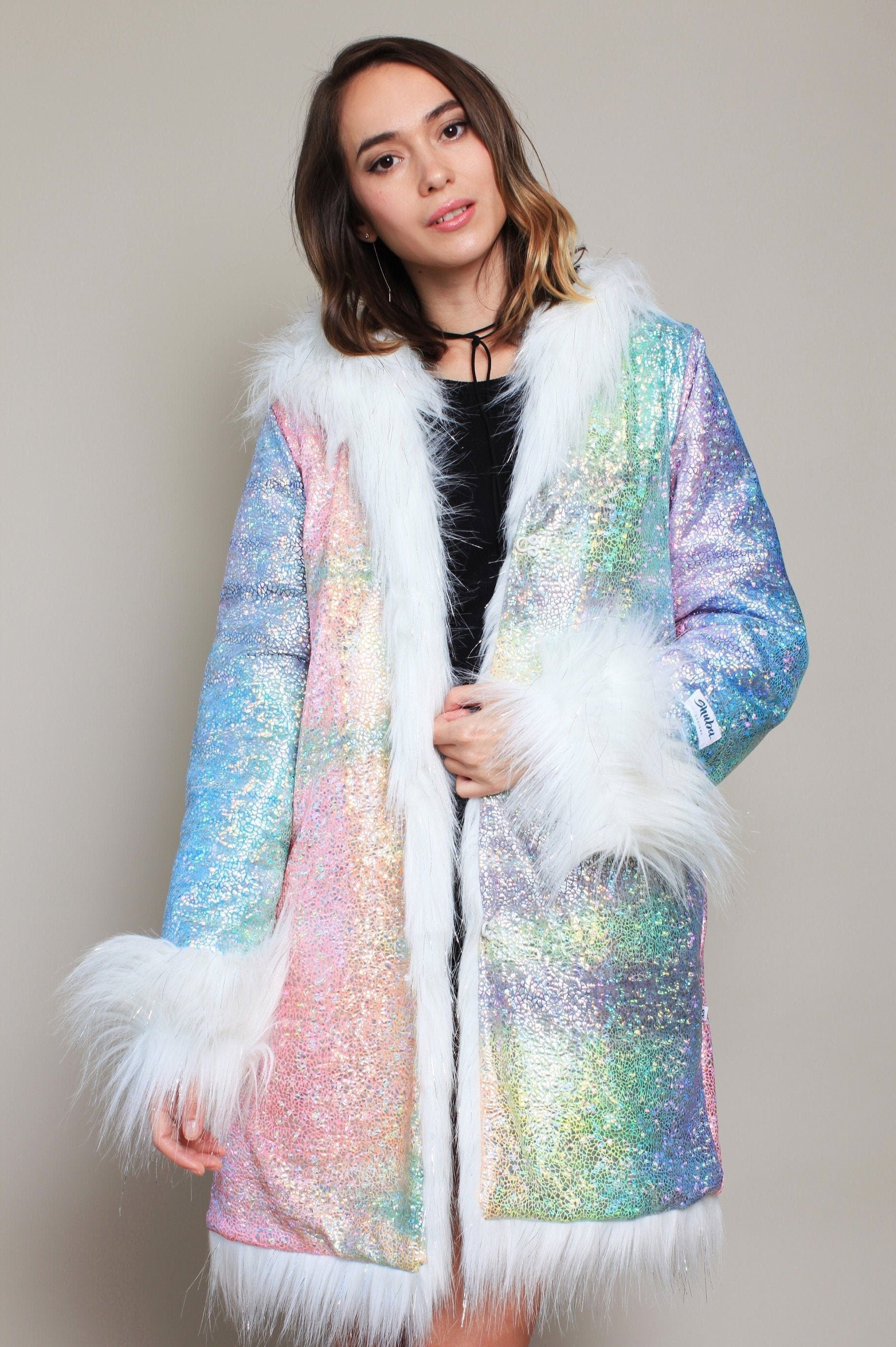 Aurora Unicorn Faux Fur Coat