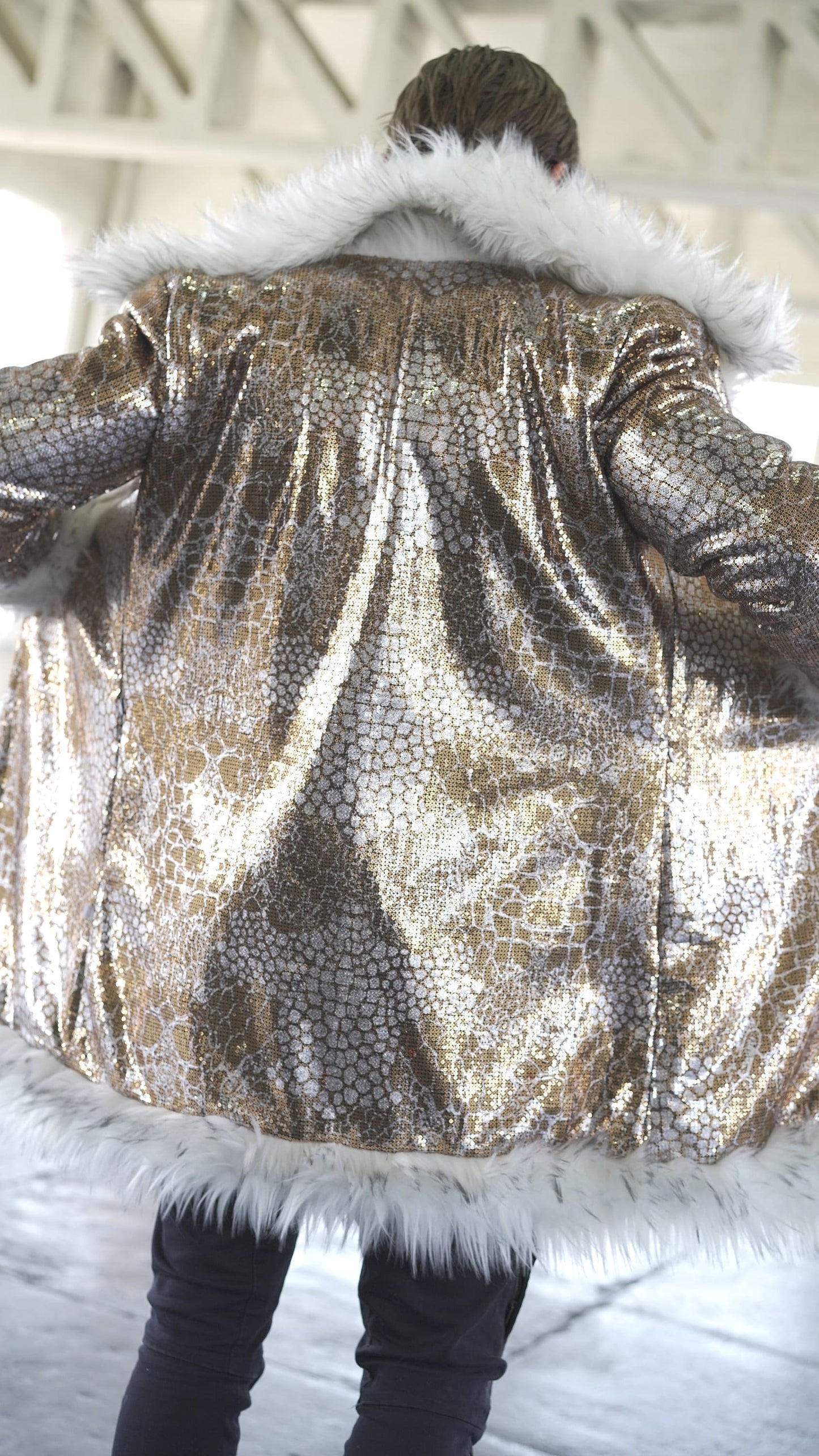 DISCO GOLD Fur Coat