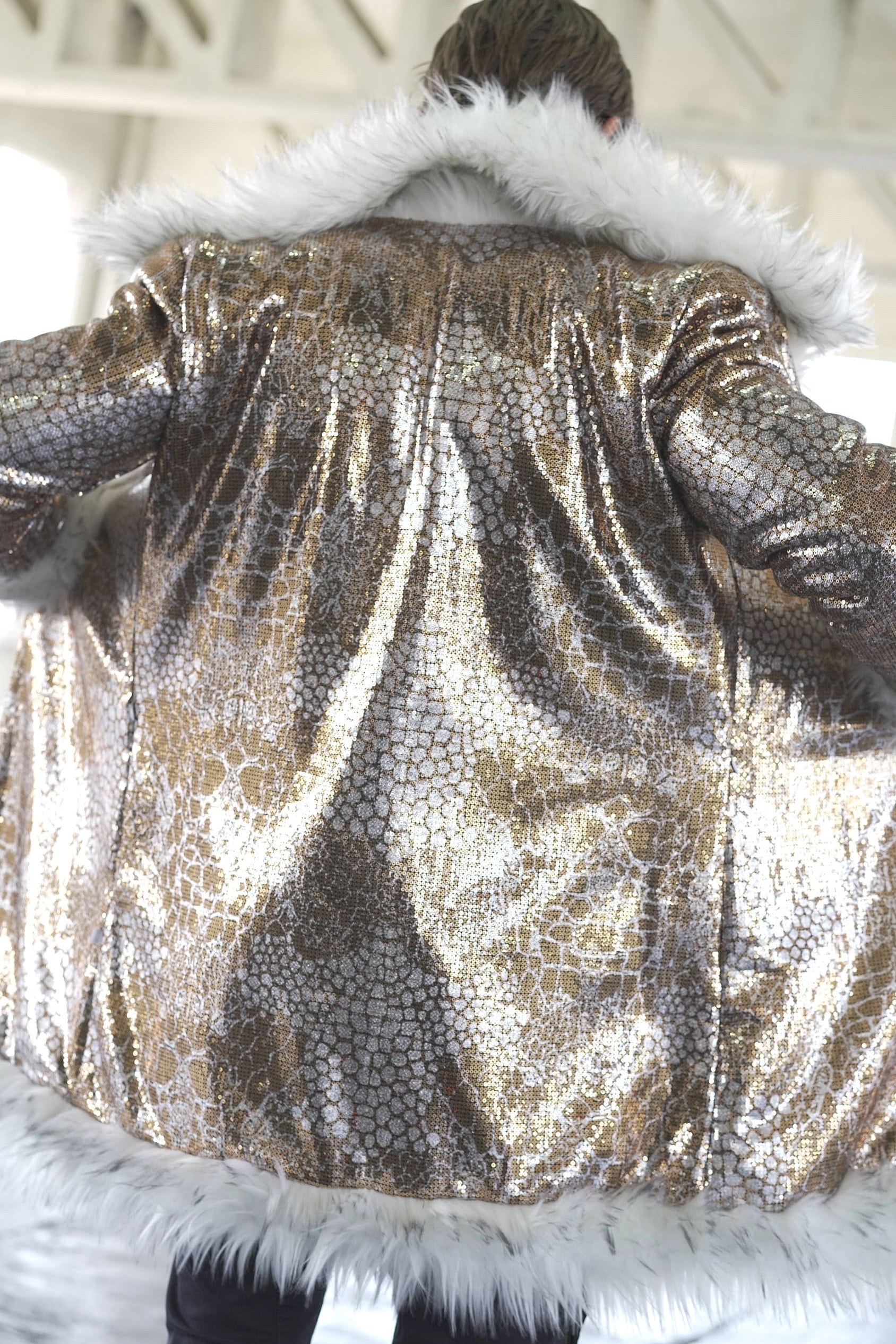 Gold Disco Fur Coat