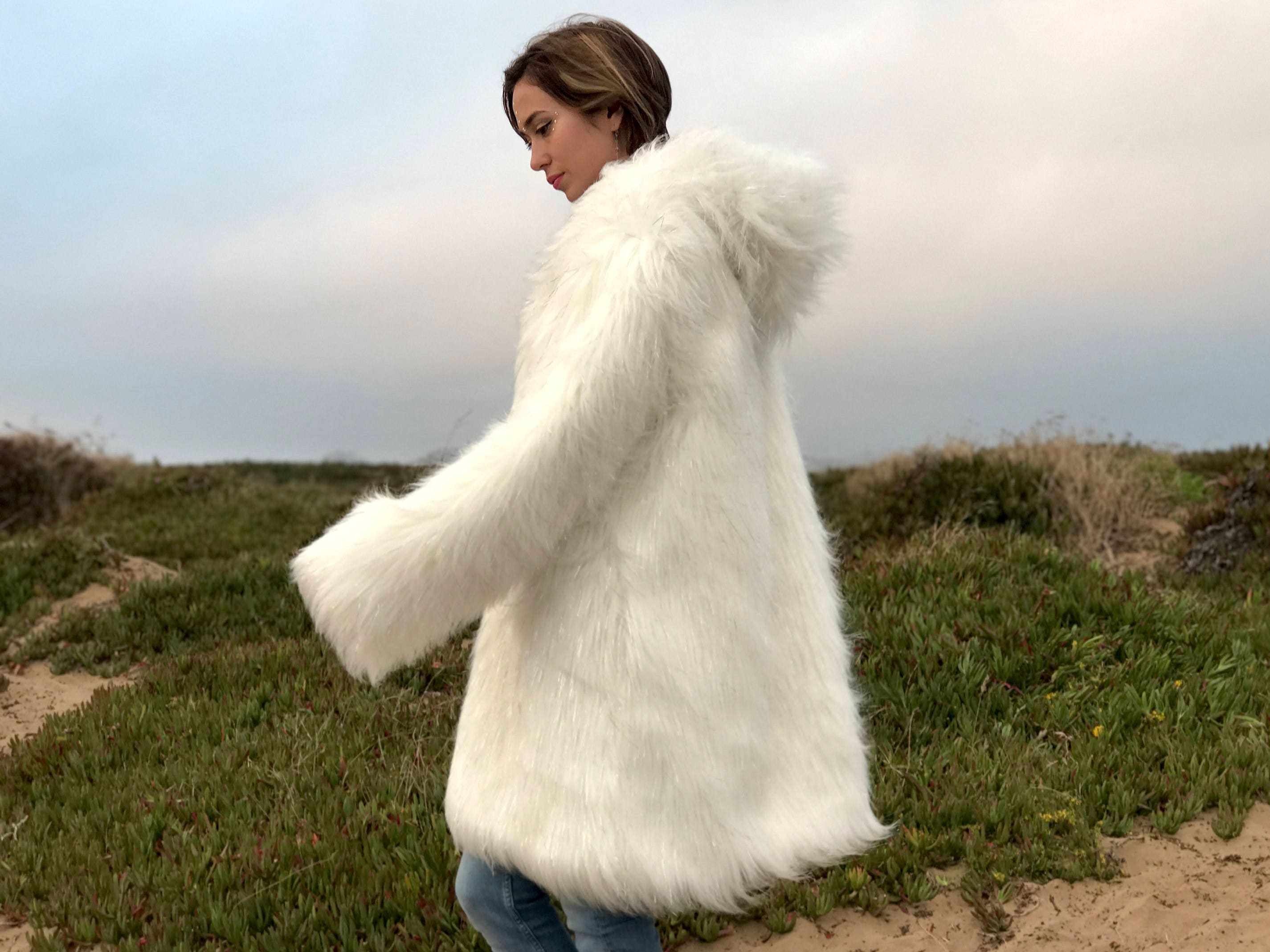 Aurora Unicorn Faux Fur Coat