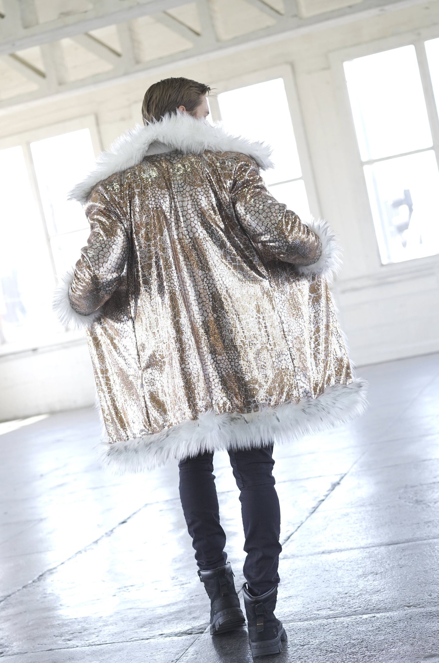 DISCO GOLD Fur Coat