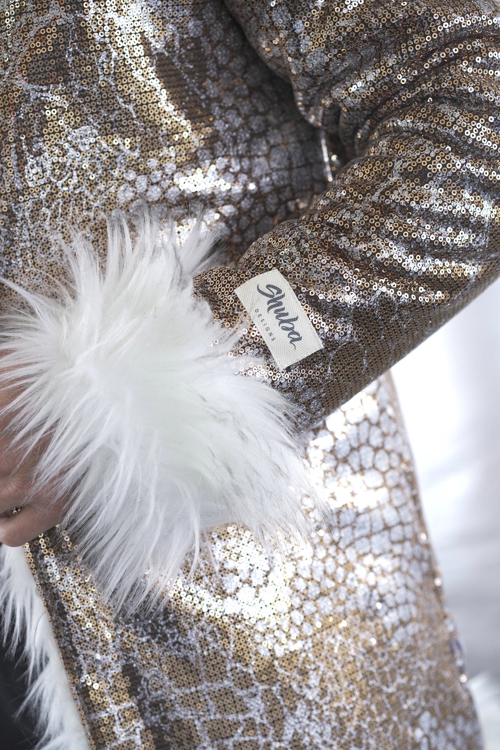 Gold Disco Fur Coat