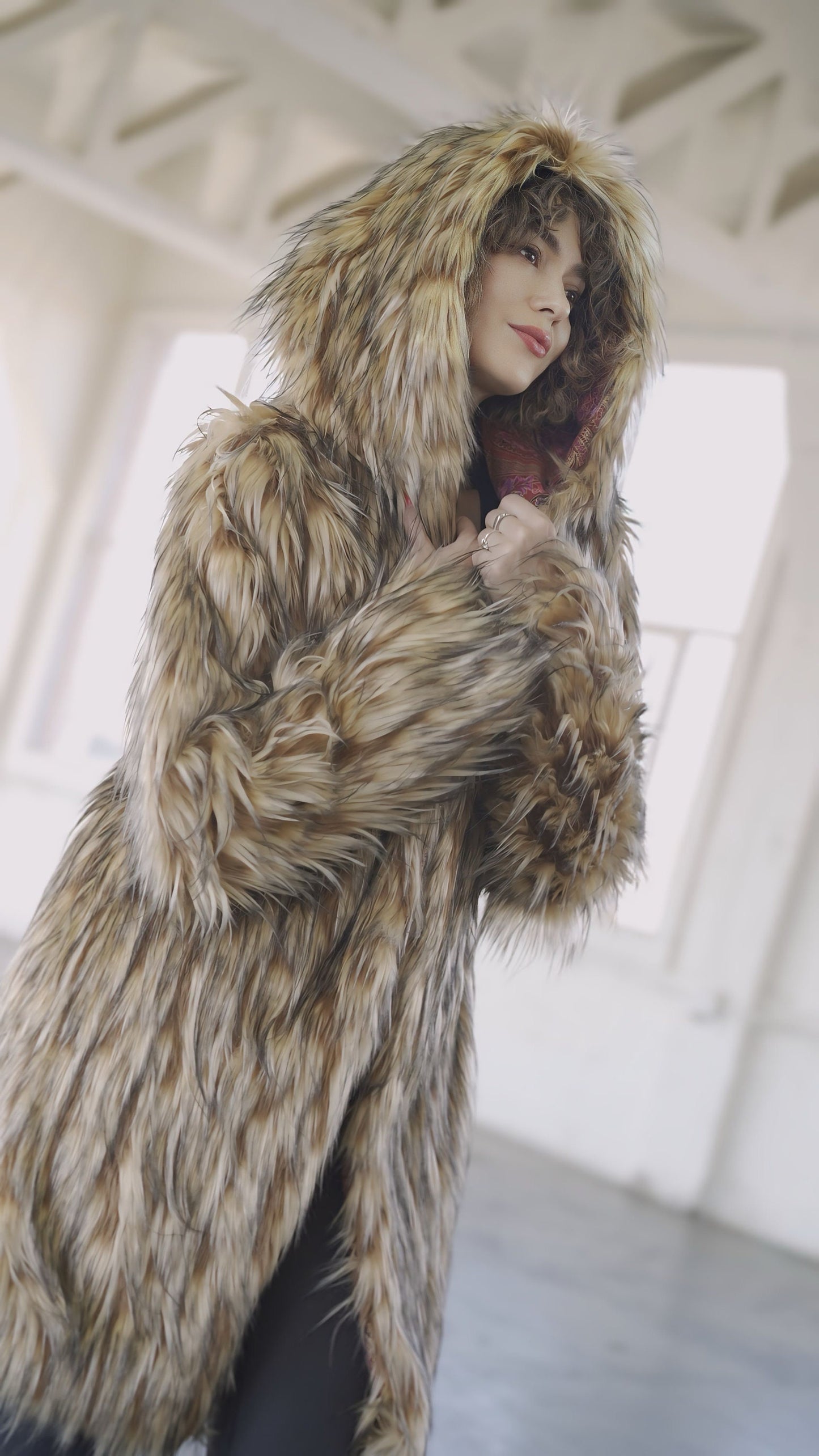 PINK FOX Fur Coat