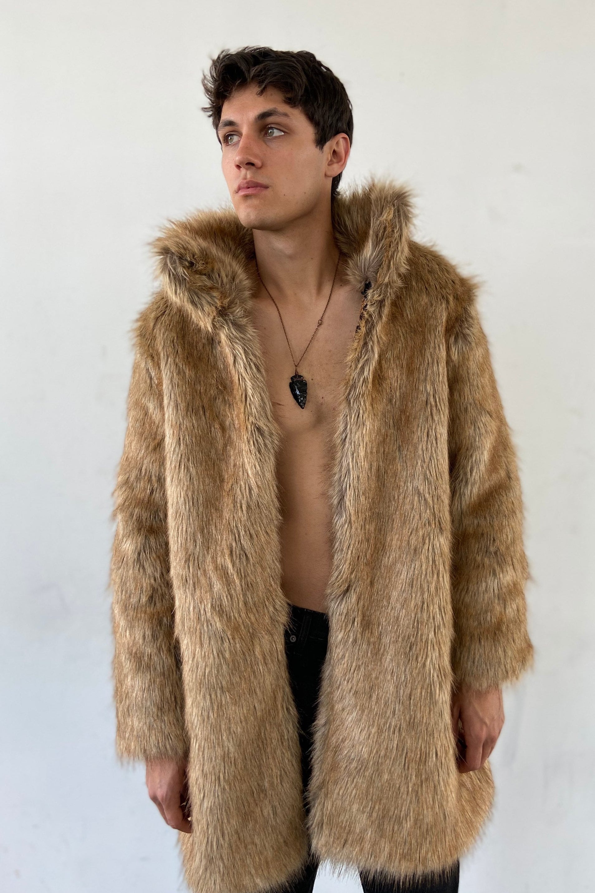 The Eye Embroidery Fur Coat