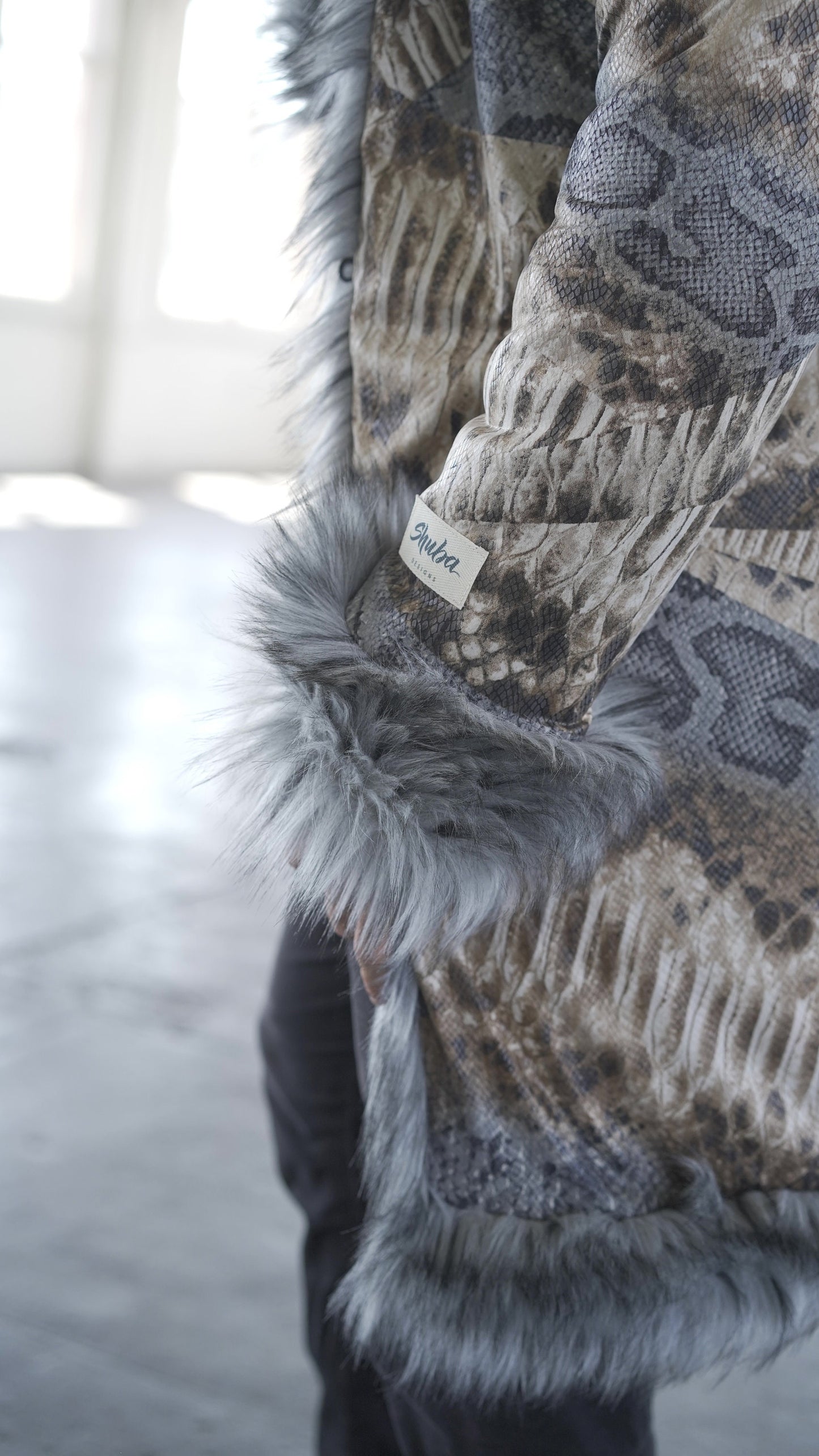 Dusty Snake Fur Coat