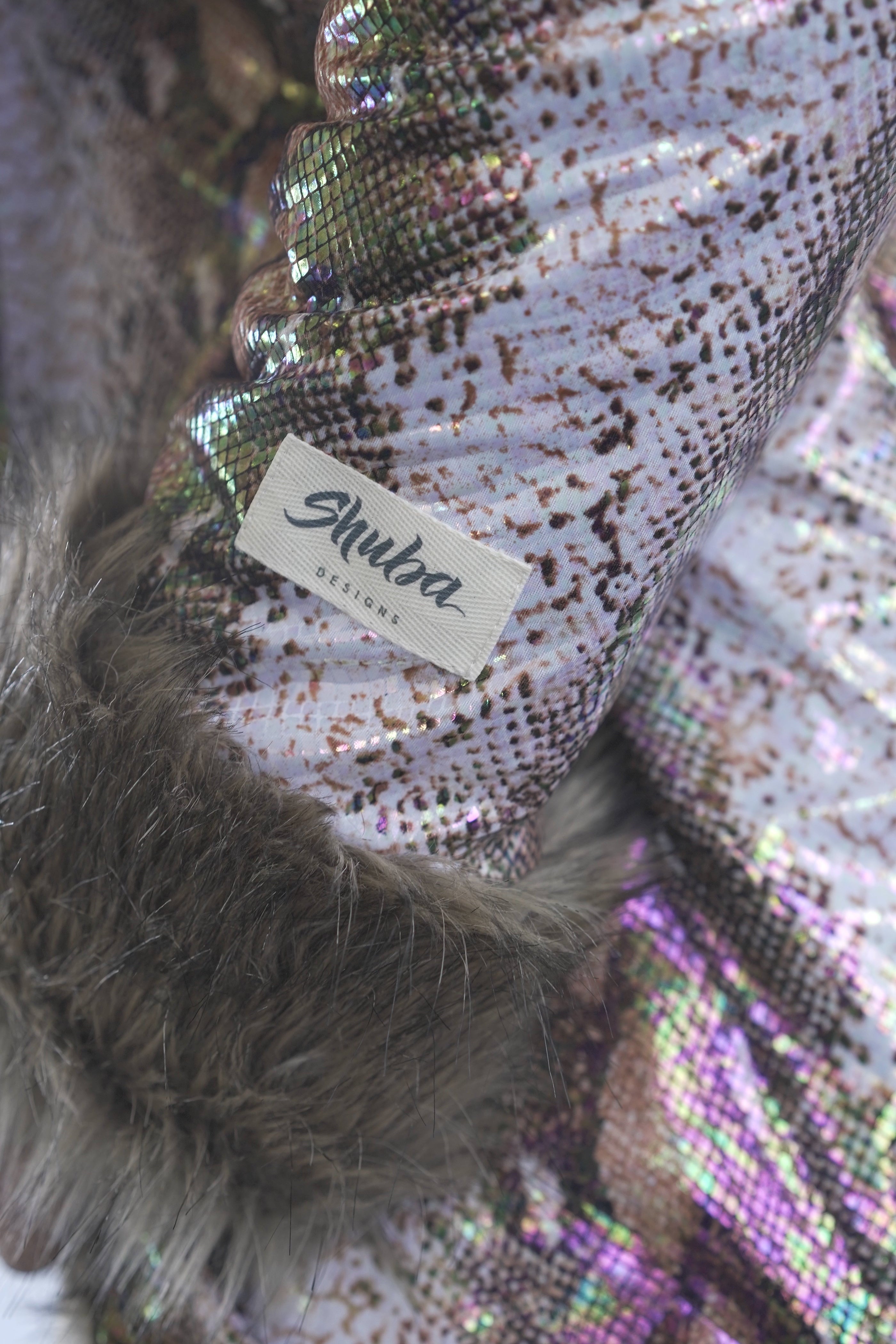 Snake Skin Fur Coat