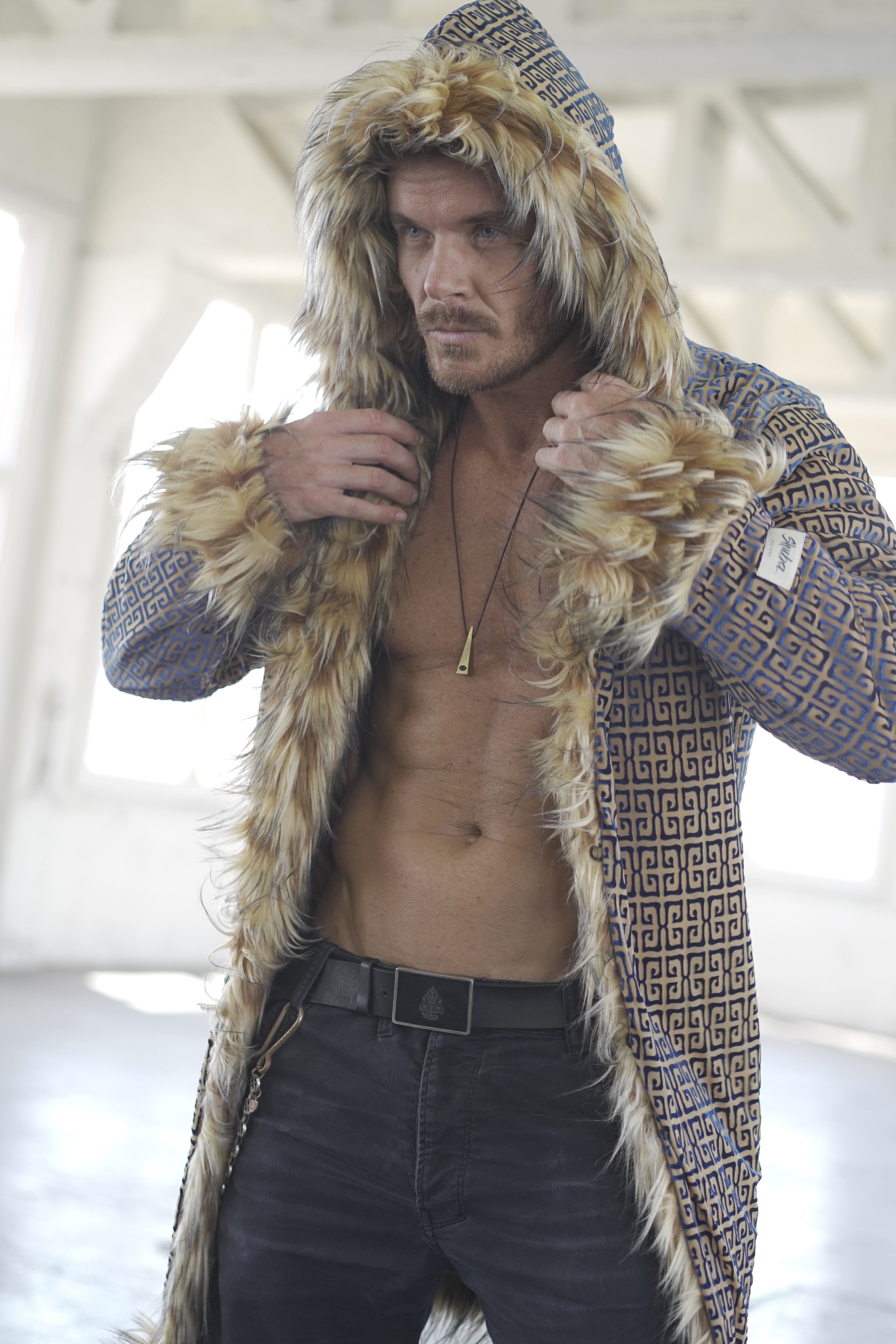 Desert Fox faux fur festival coat