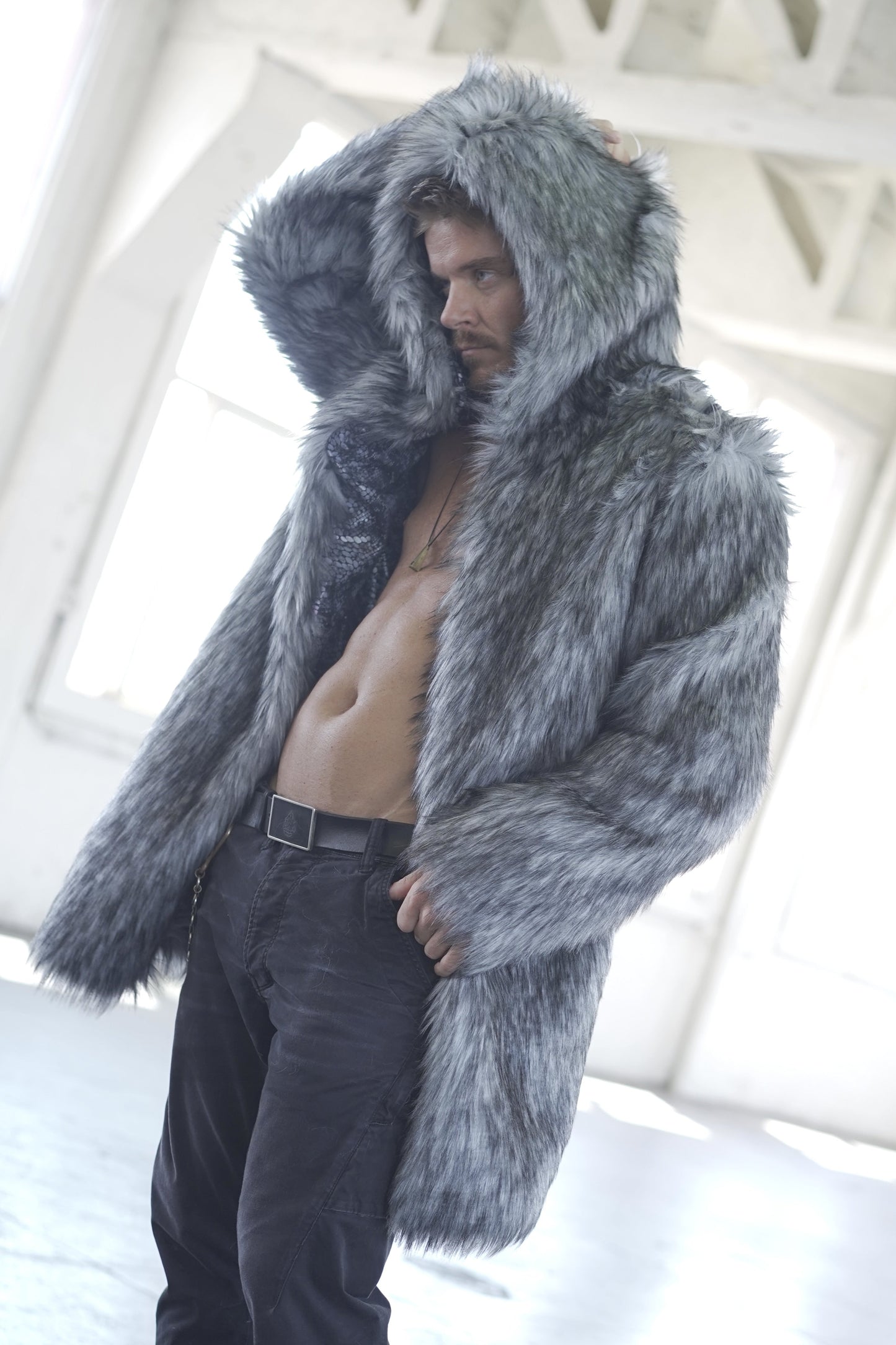 Mystic Wolf Fur Coat