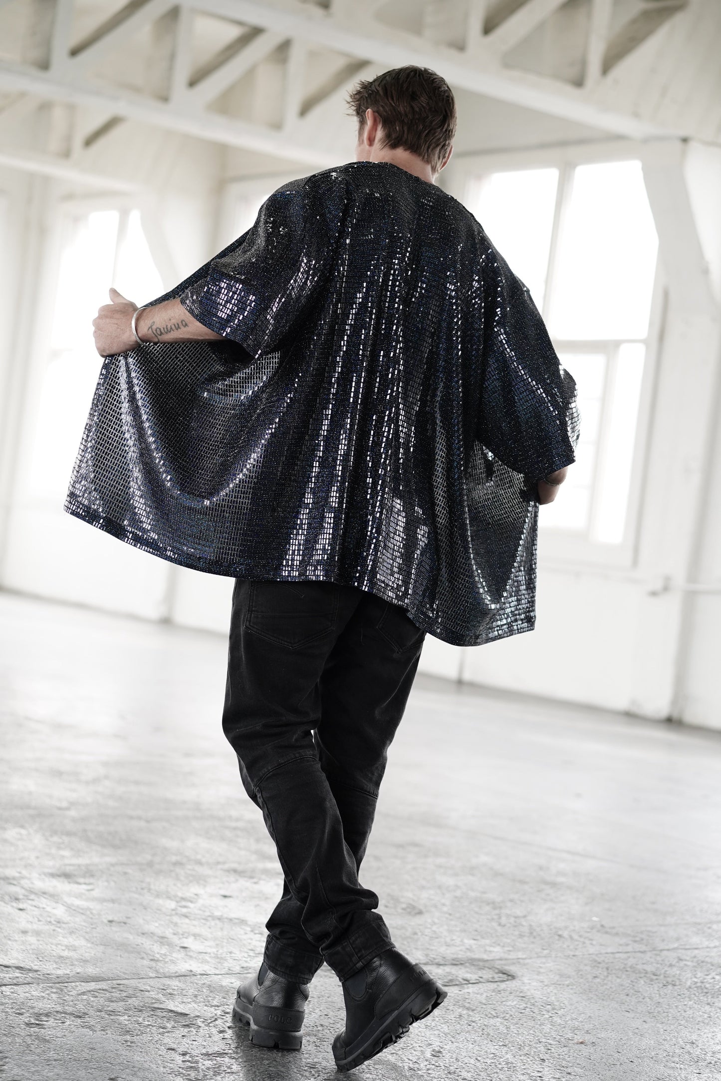 Disco Ball Black Kimono