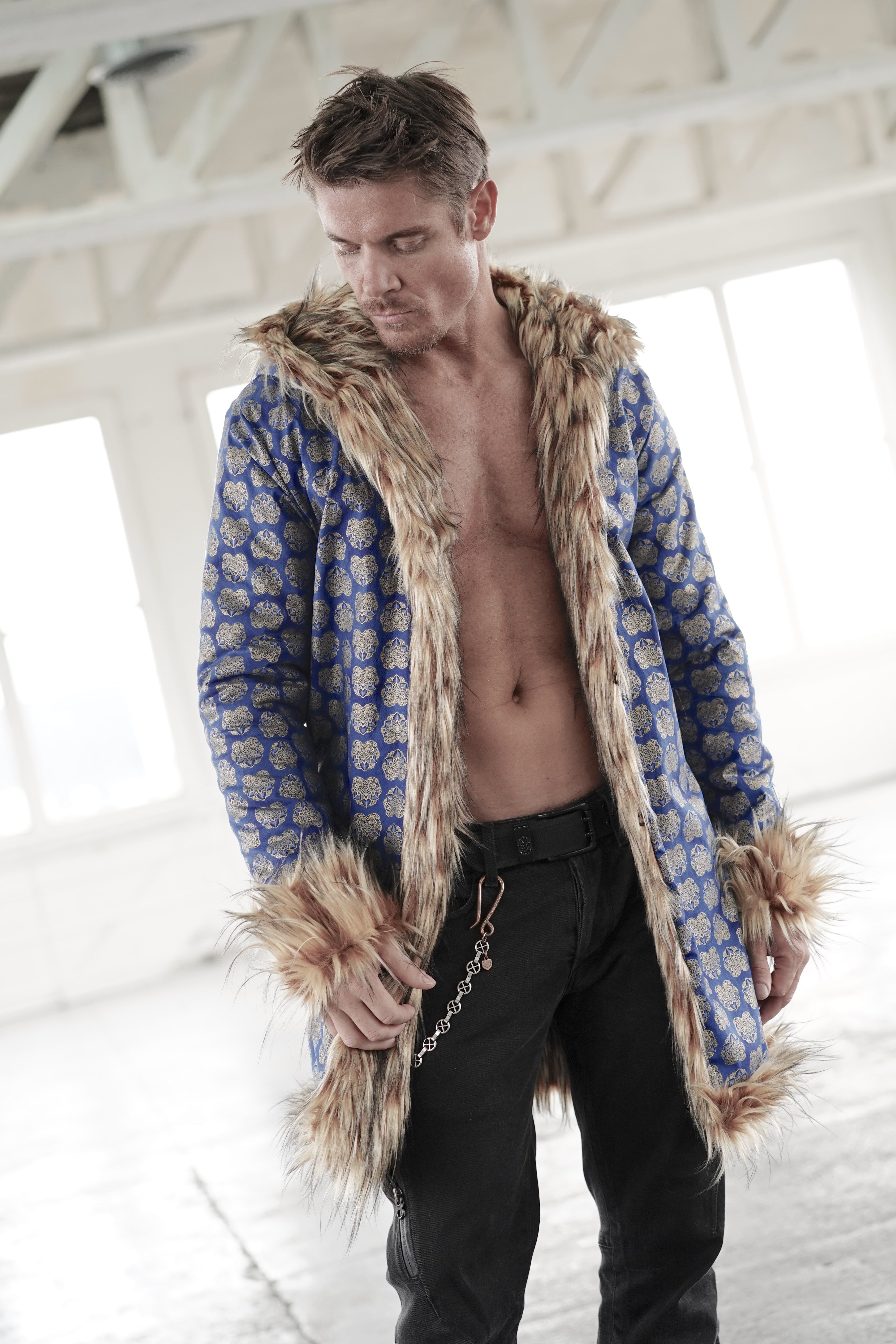 Mayan Blue Fur Coat