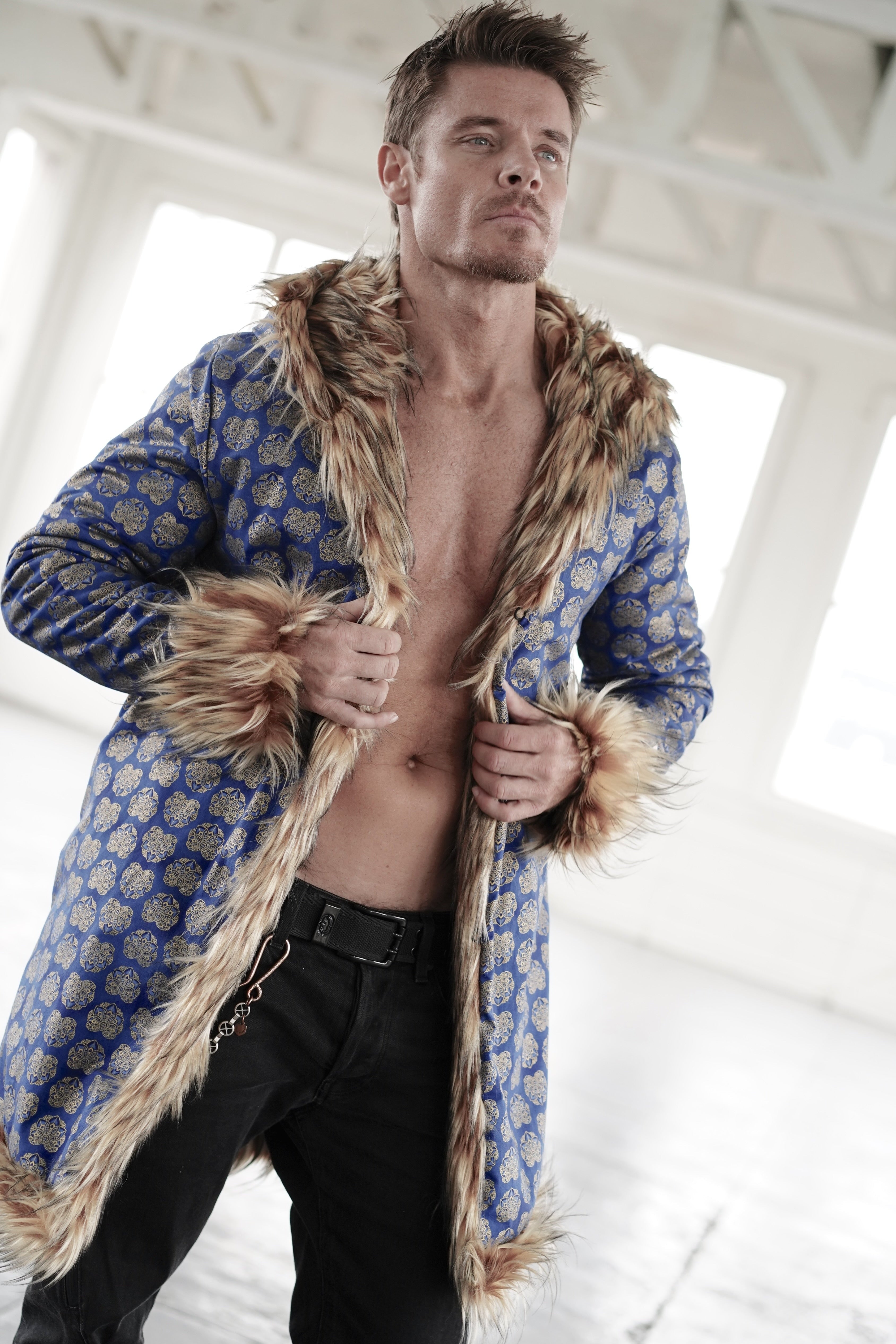 Mayan Blue Fur Coat