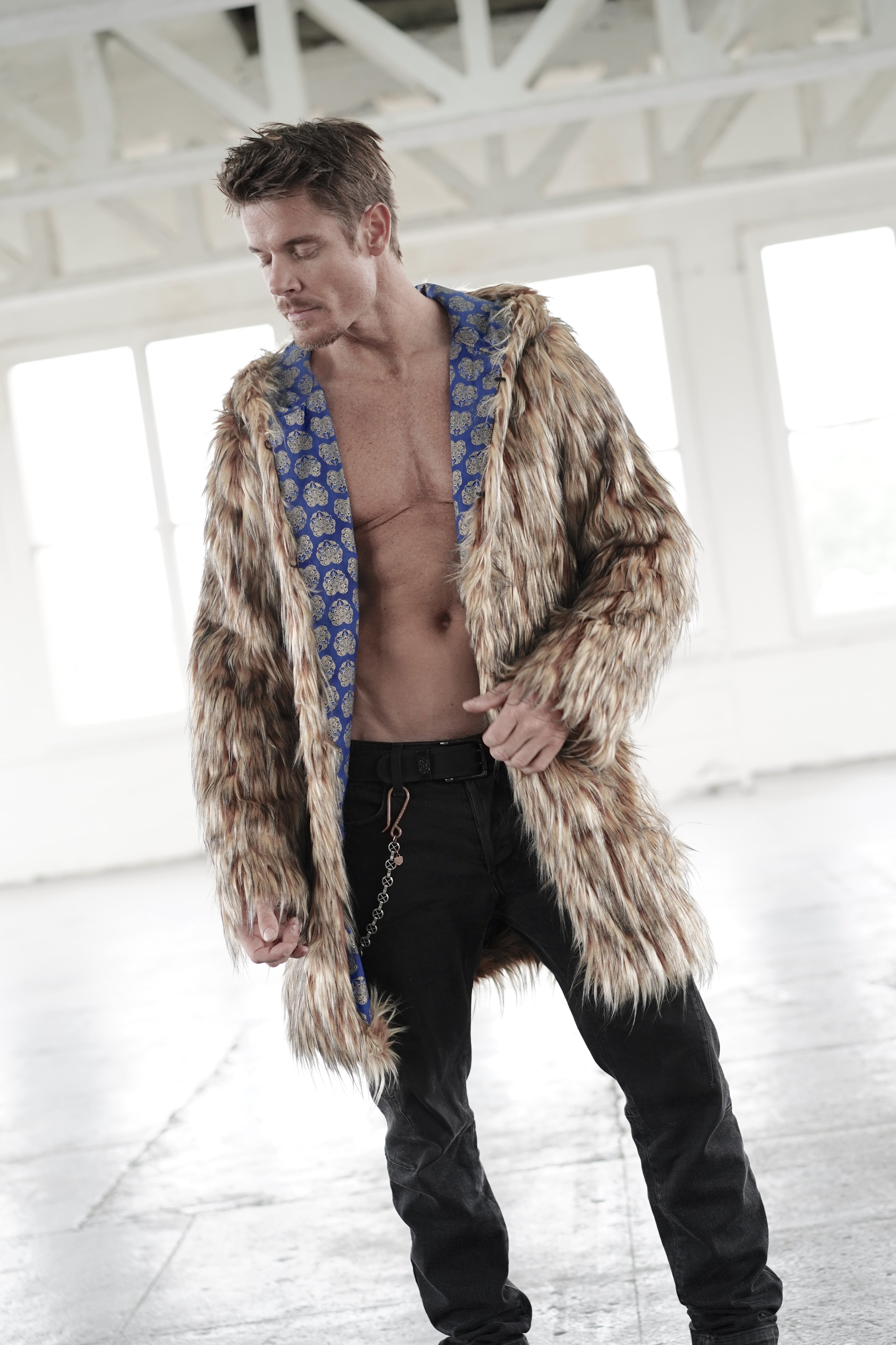 Mayan Blue Fur Coat