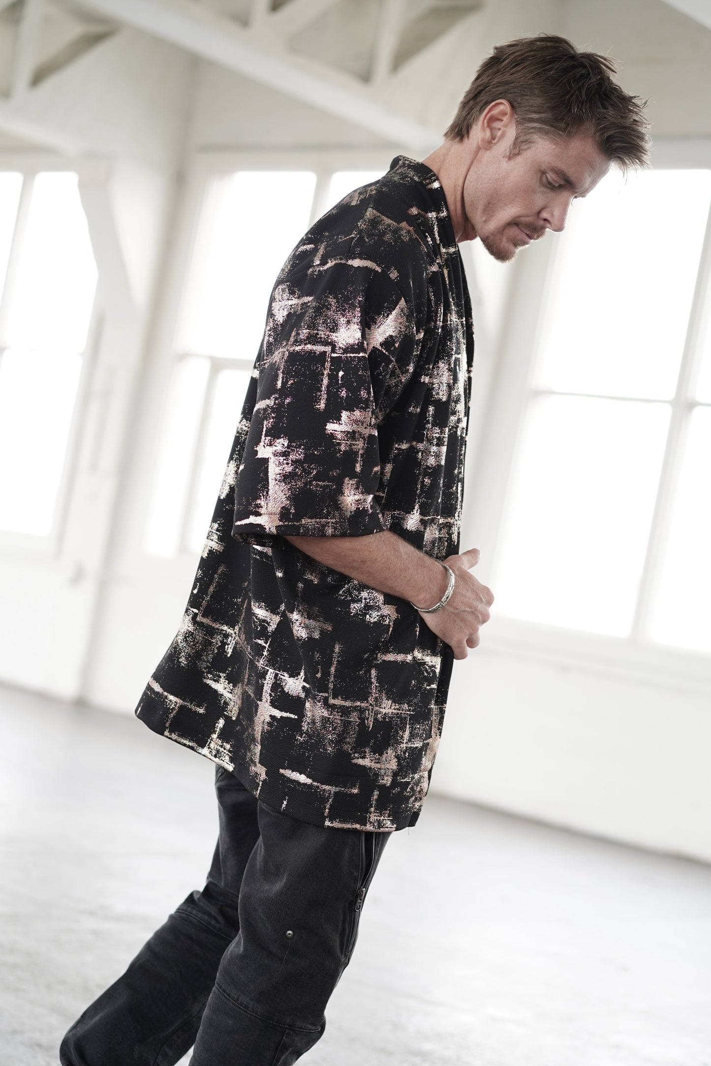 Gold Patches Kimono