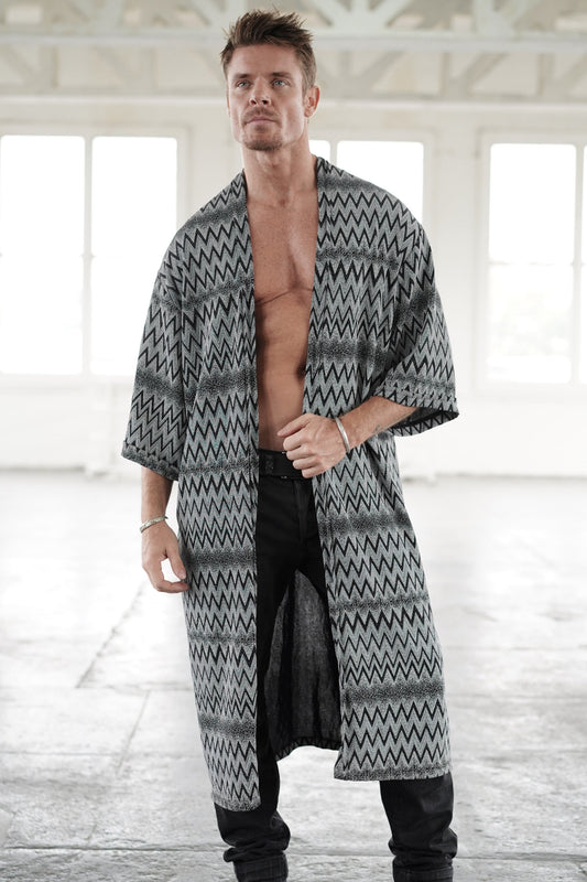 Zig Zag Long Kimono