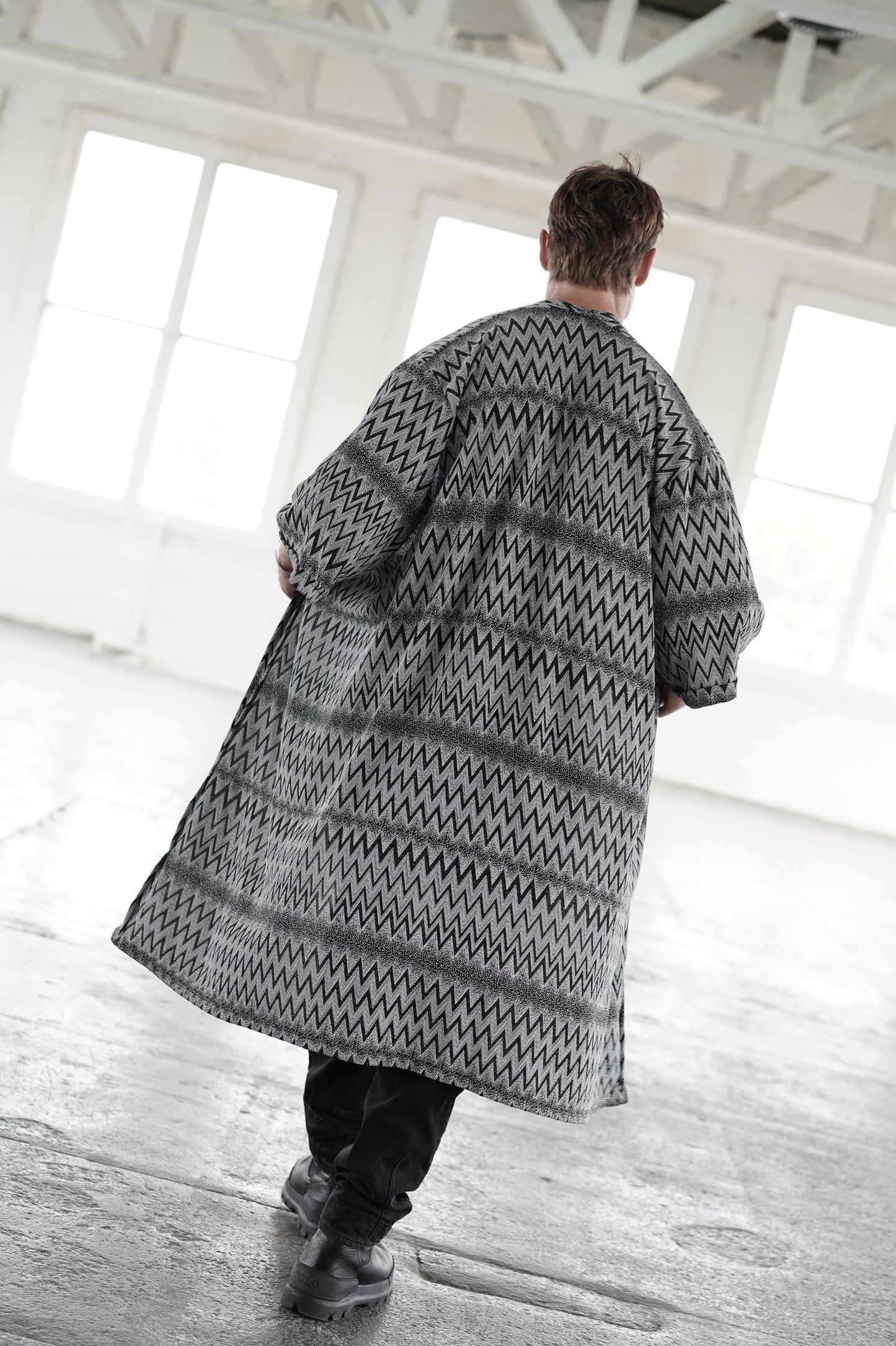 Zig Zag Long Kimono