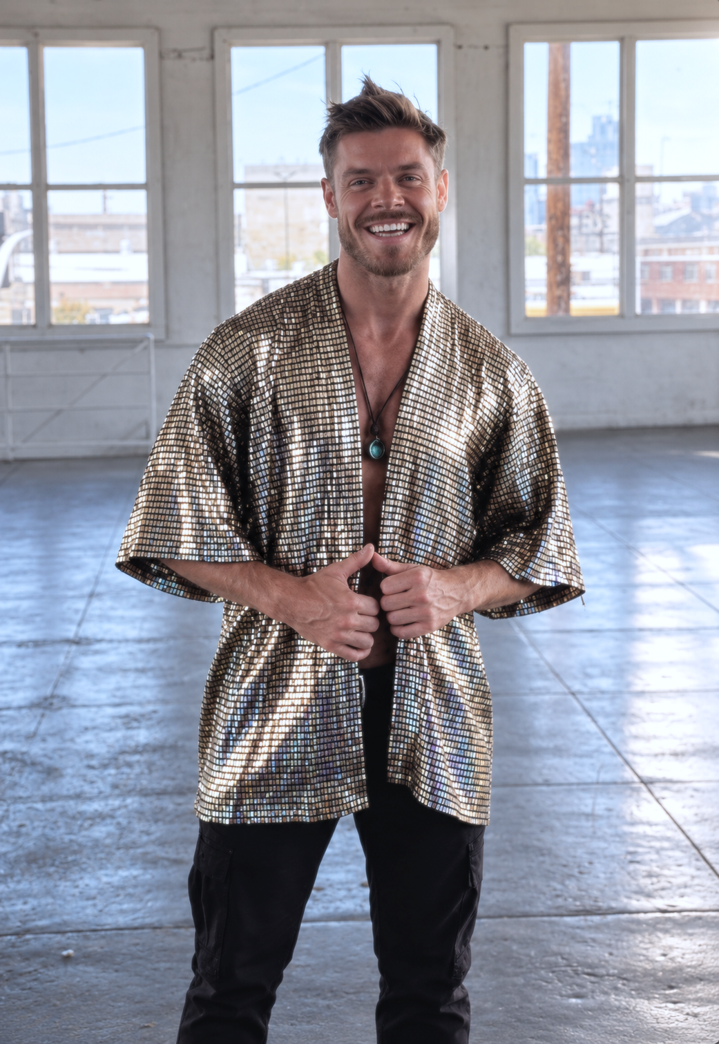Disco Ball Gold Kimono