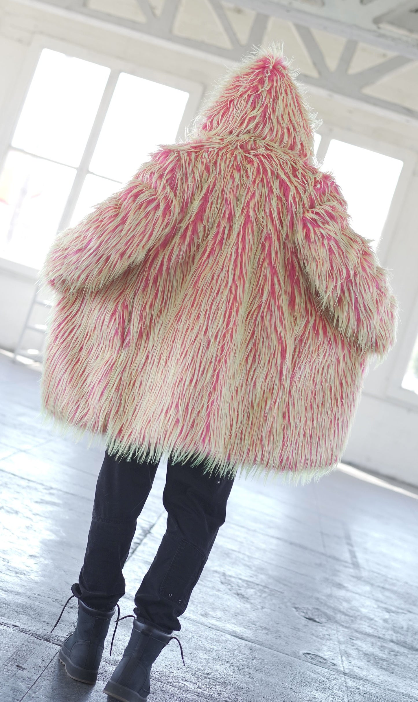 NEON RAVE Fur Coat