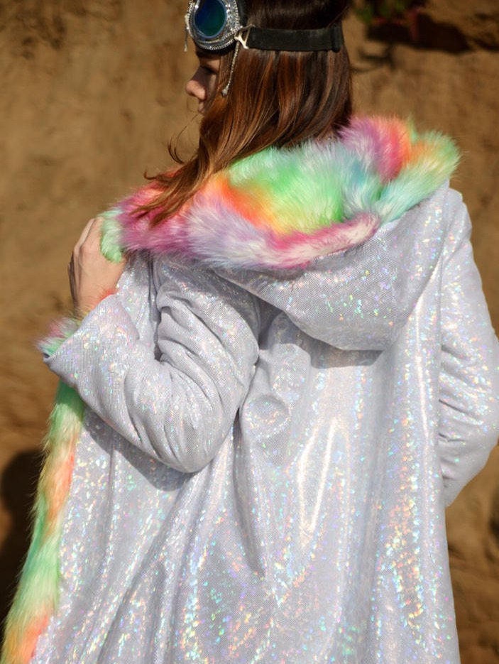 SUGAR RAINBOW Fur Coat