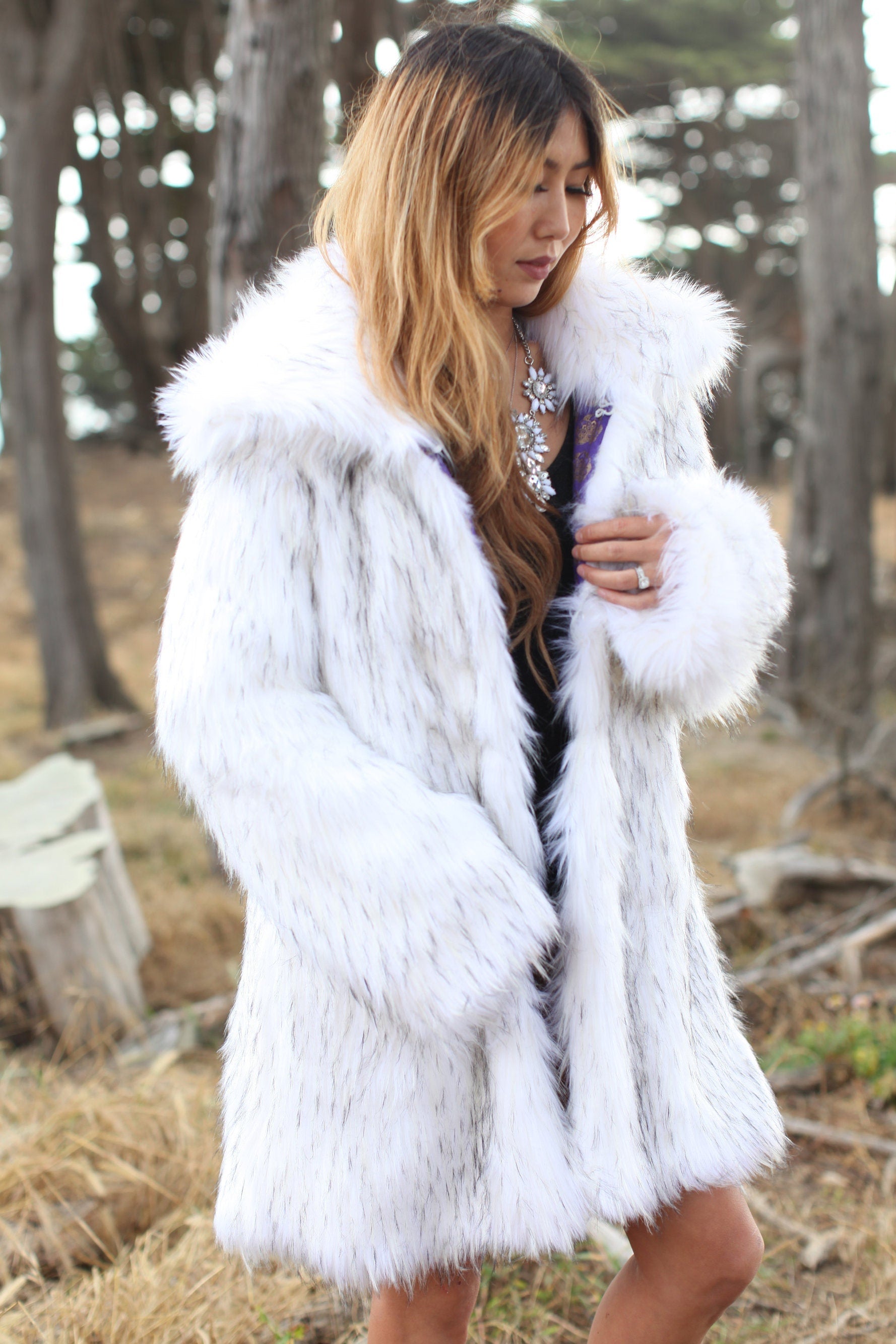 Sacred Purple Fur Coat