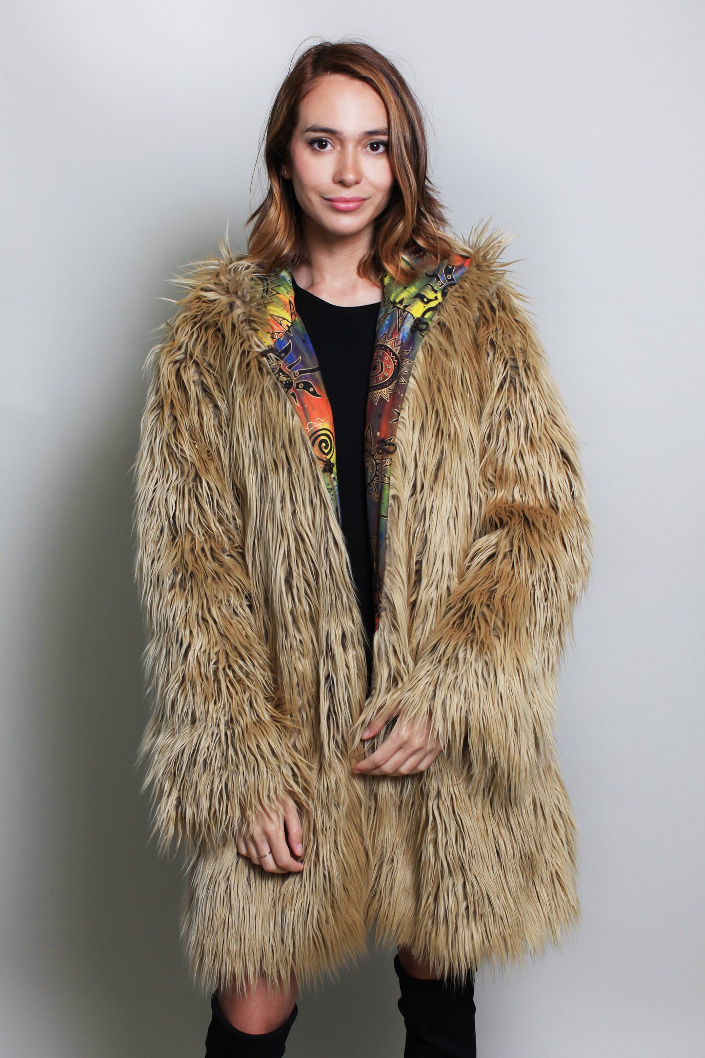 ECLIPSE Brown Fur Coat