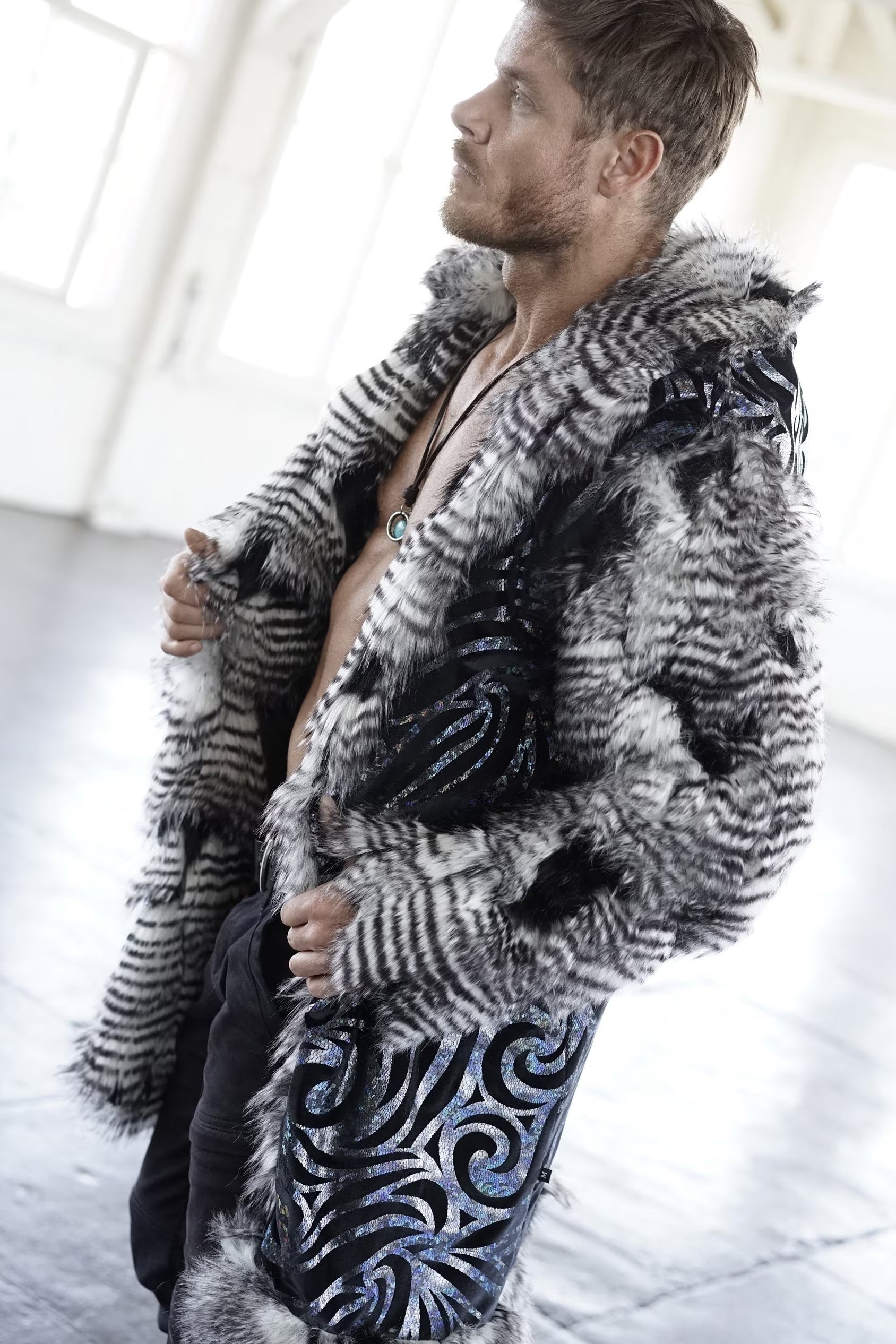 Feathered Night Fur Coat