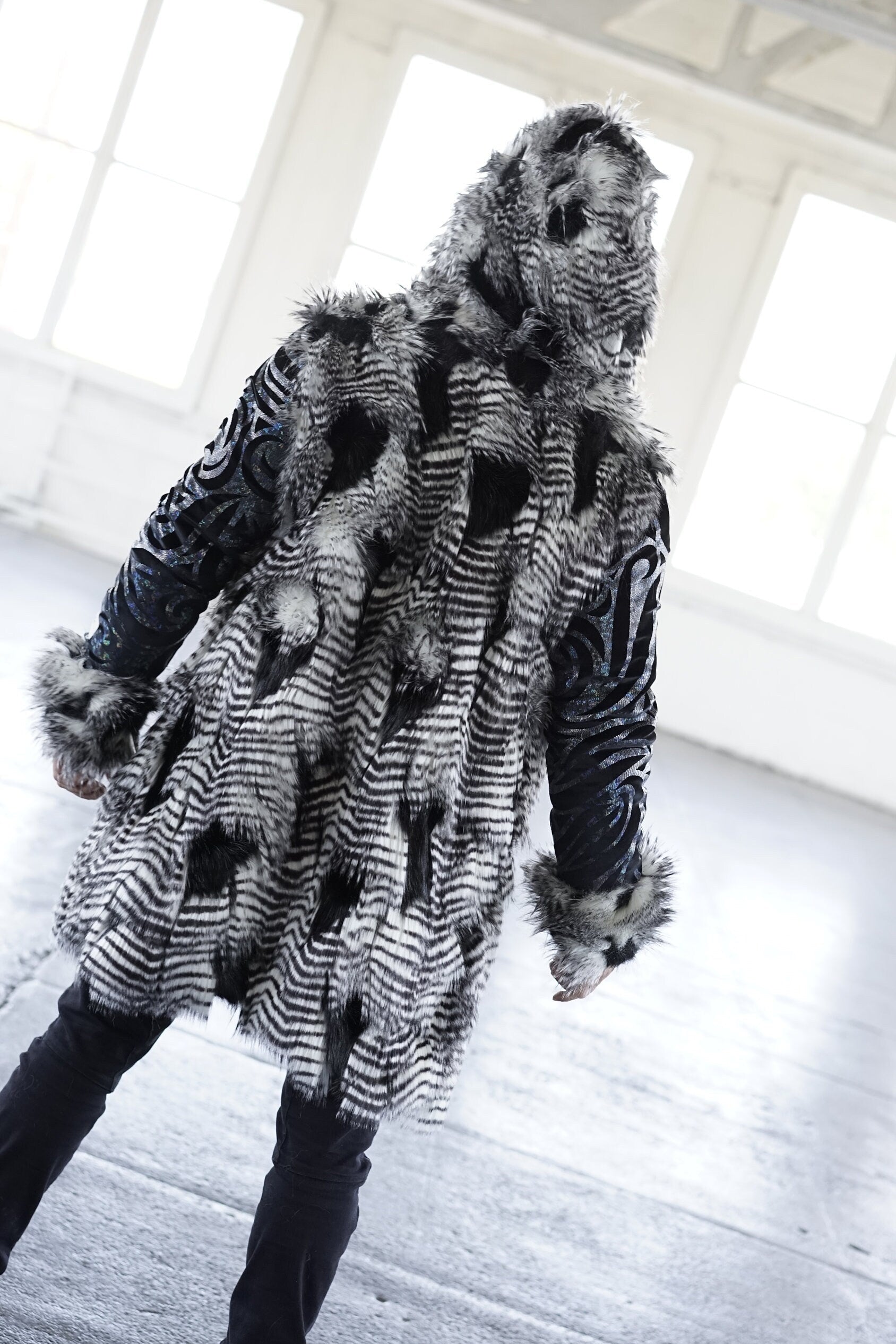 Feathered Night Fur Coat