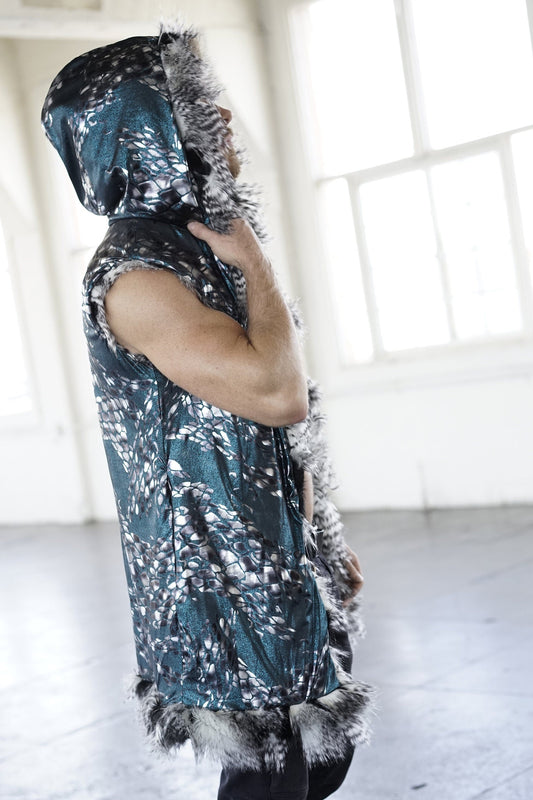 Feathered Sky Fur Vest