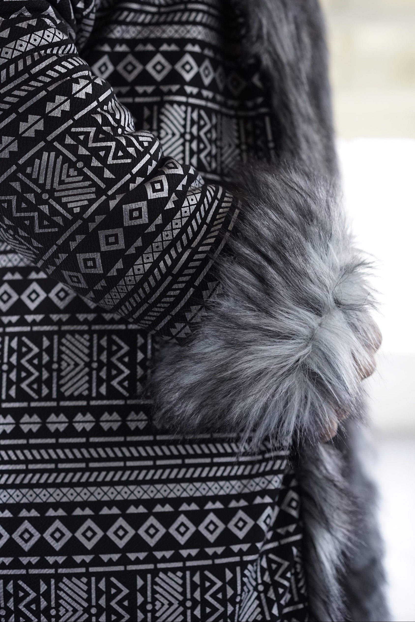 Silver Ritual Fur Coat