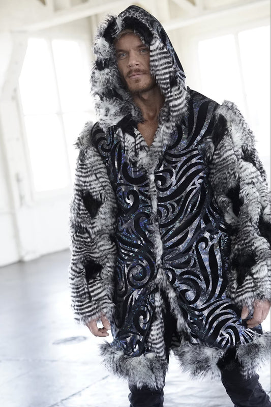 Feathered Night Fur Coat