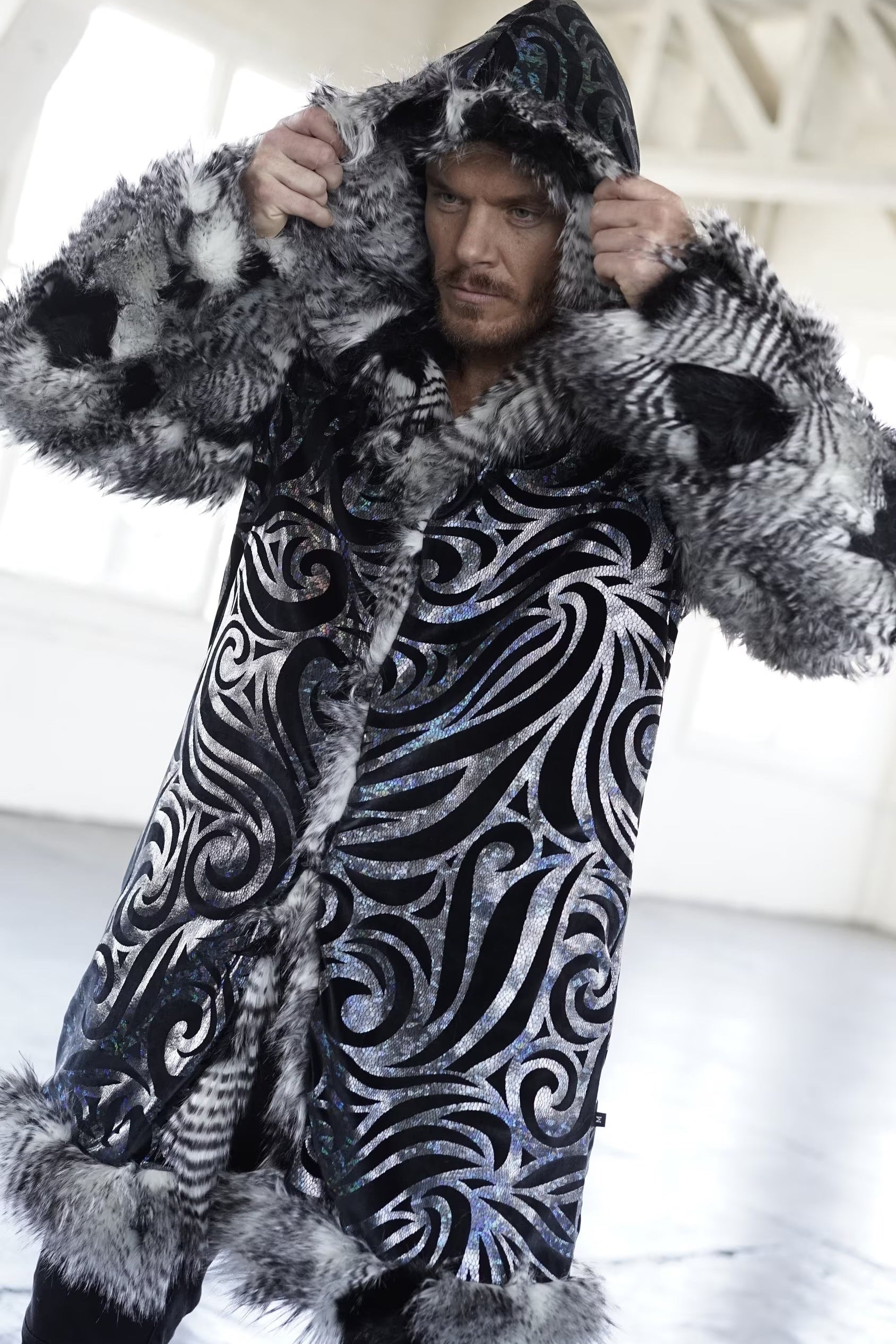 Feathered Night Fur Coat
